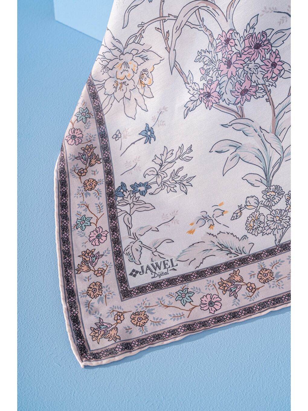 Ekru Kadın Spring Soft Limira Eşarp-1