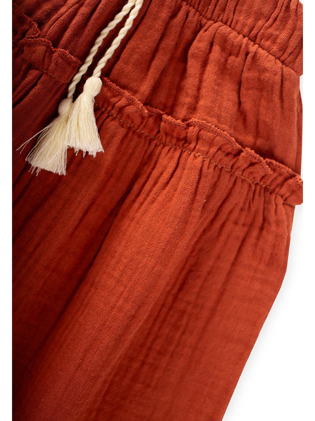 Kahverengi Organik Kız Pantolon 2-8 Yaş Rust-2