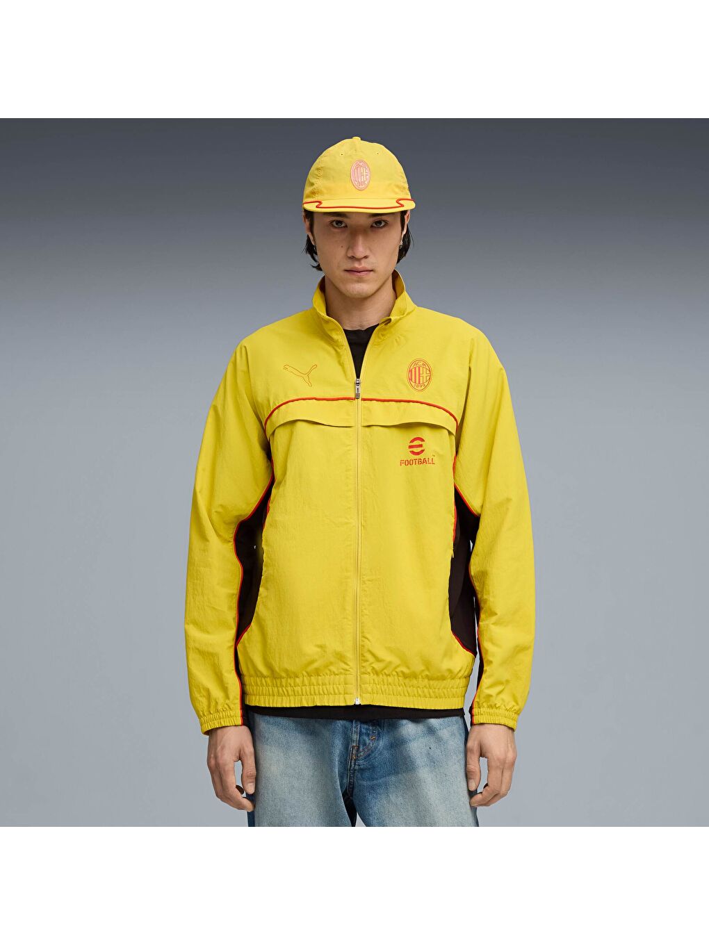 Kırmızı AC MILAN FtblStatement Cellerator Erkek Fermuarlı Sweatshirt-6