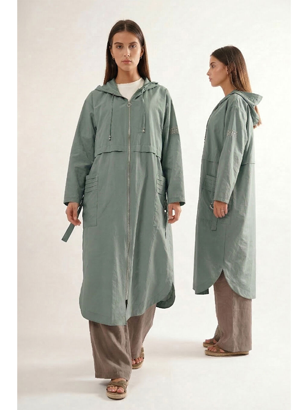 Cebi Pileli Metal Tokalı Safari Kap 821 Yeşil