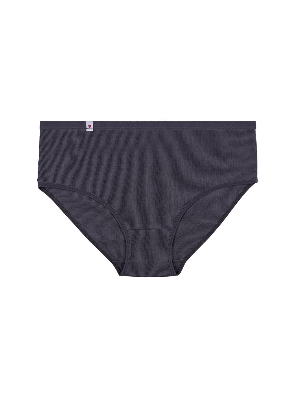 Mor Kadın 5'li Pamuklu Kaşkorse Etiket Detaylı Yüksek Bel Külot-1