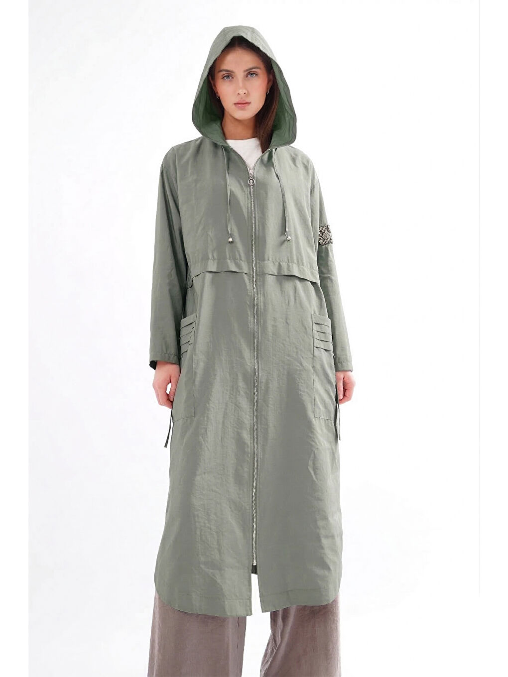 Cebi Pileli Metal Tokalı Safari Kap 821 Yeşil-1