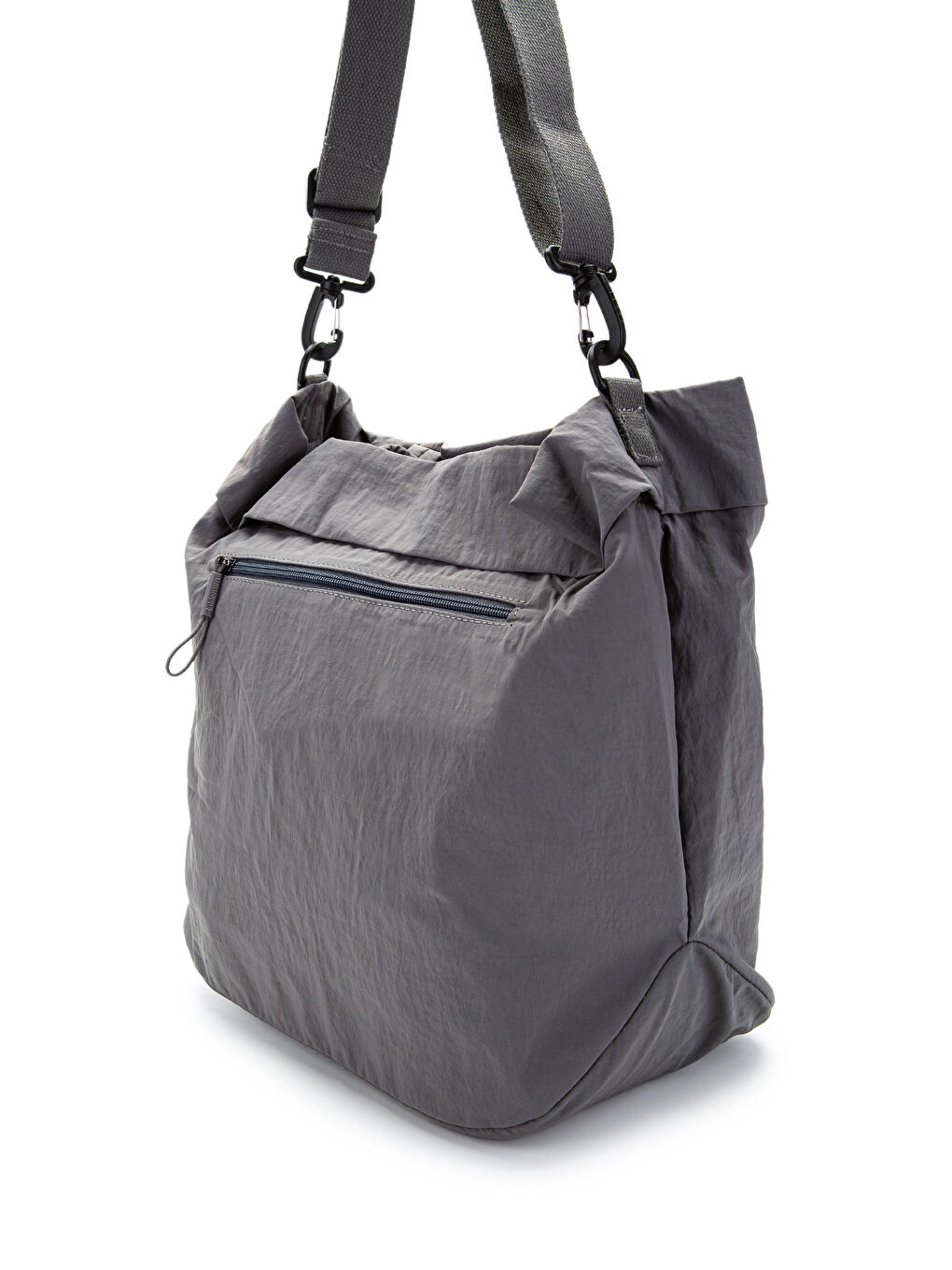 Klinkır Kumaş Suya Dayanıklı Edvin Unisex Çapraz Çanta Gri-1