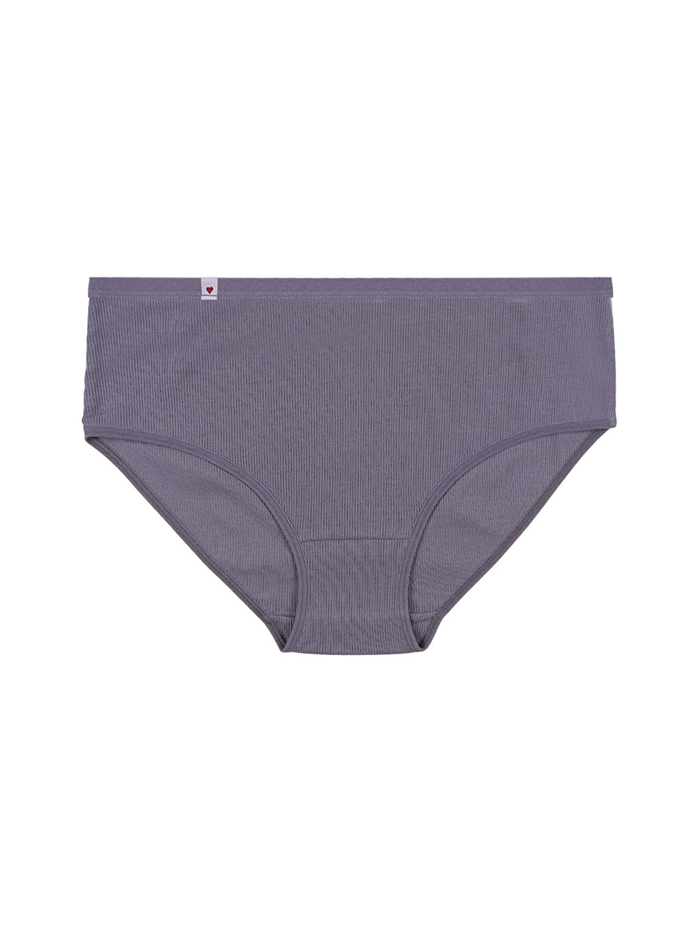 Mor Kadın 5'li Pamuklu Kaşkorse Etiket Detaylı Yüksek Bel Külot-2