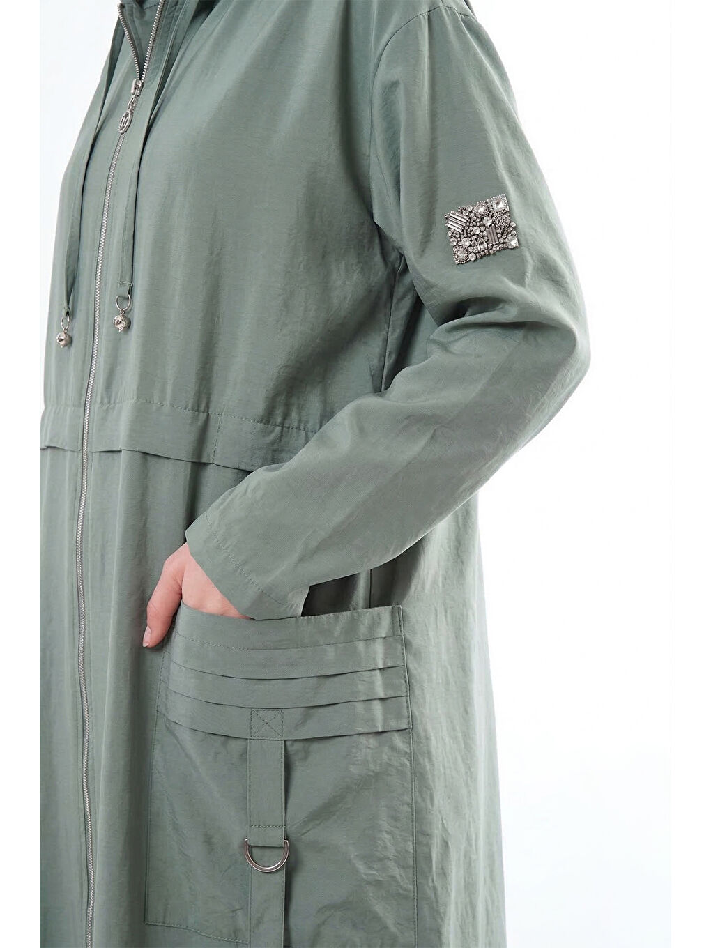 Cebi Pileli Metal Tokalı Safari Kap 821 Yeşil-2