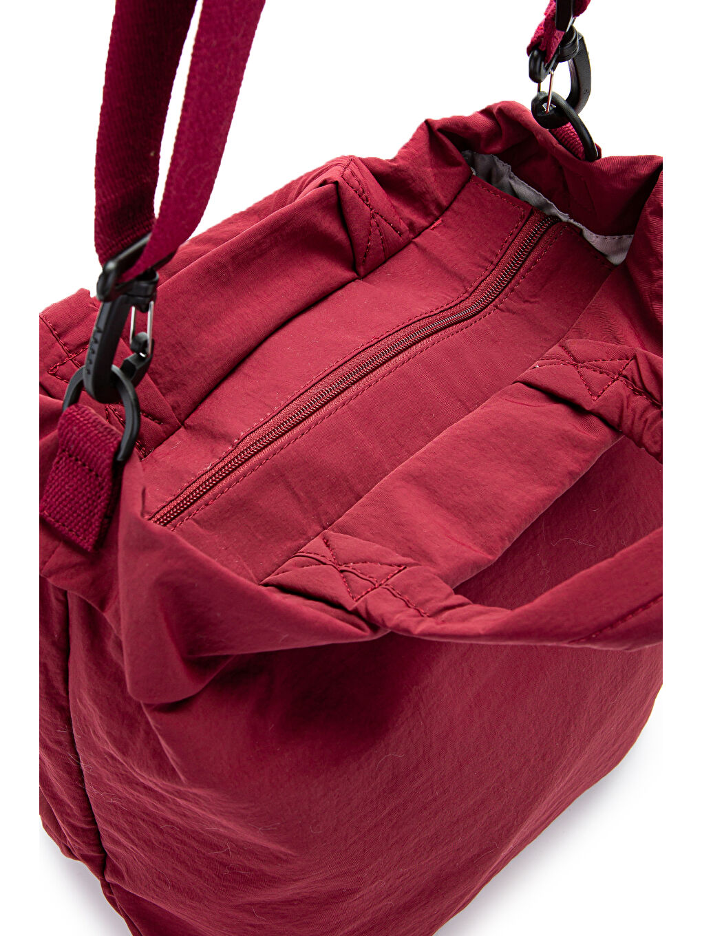 Bordo Klinkır Kumaş Suya Dayanıklı Edvin Unisex Çapraz Çanta Vişne Çürüğü-4