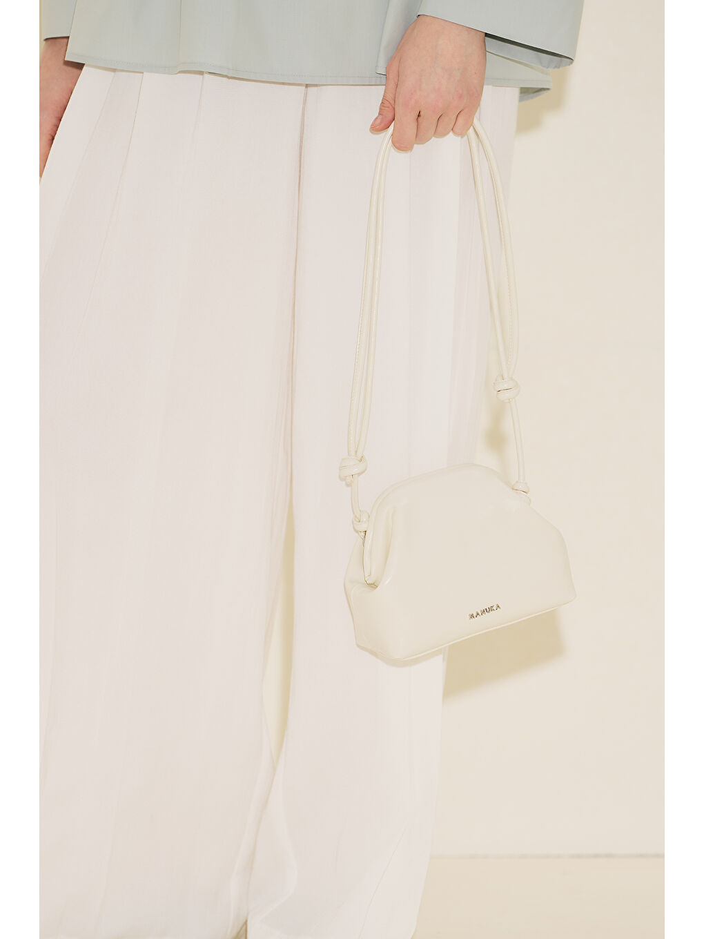 Bej Agnes Mini Çanta Vanilya-1