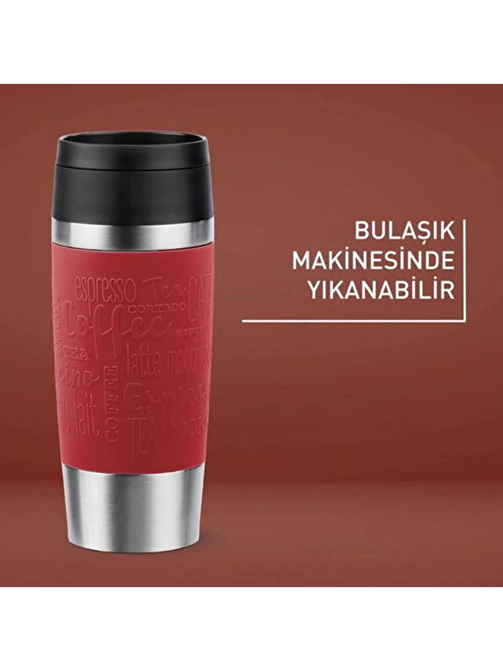 Travel Mug Termos - Kırmızı - 360 ml-4