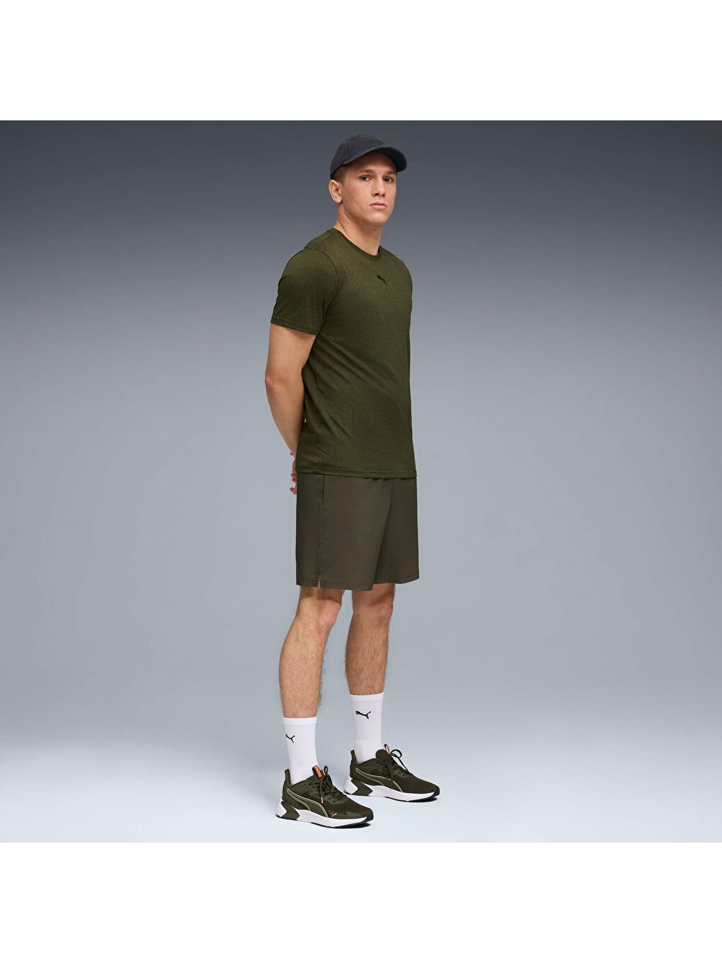 Yeşil TAD ESSENTIALS Erkek Heather Tişört-1