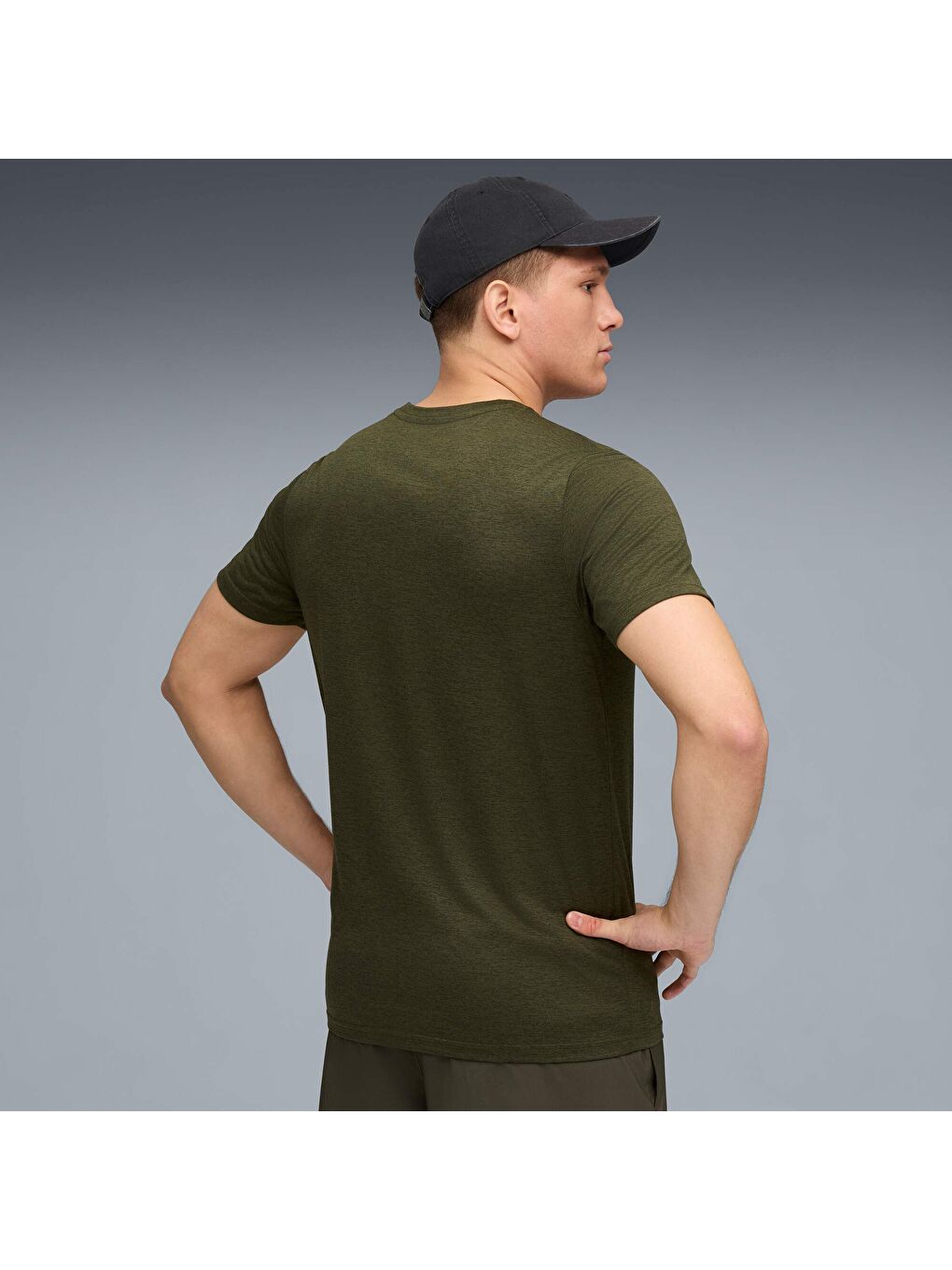 Yeşil TAD ESSENTIALS Erkek Heather Tişört-2