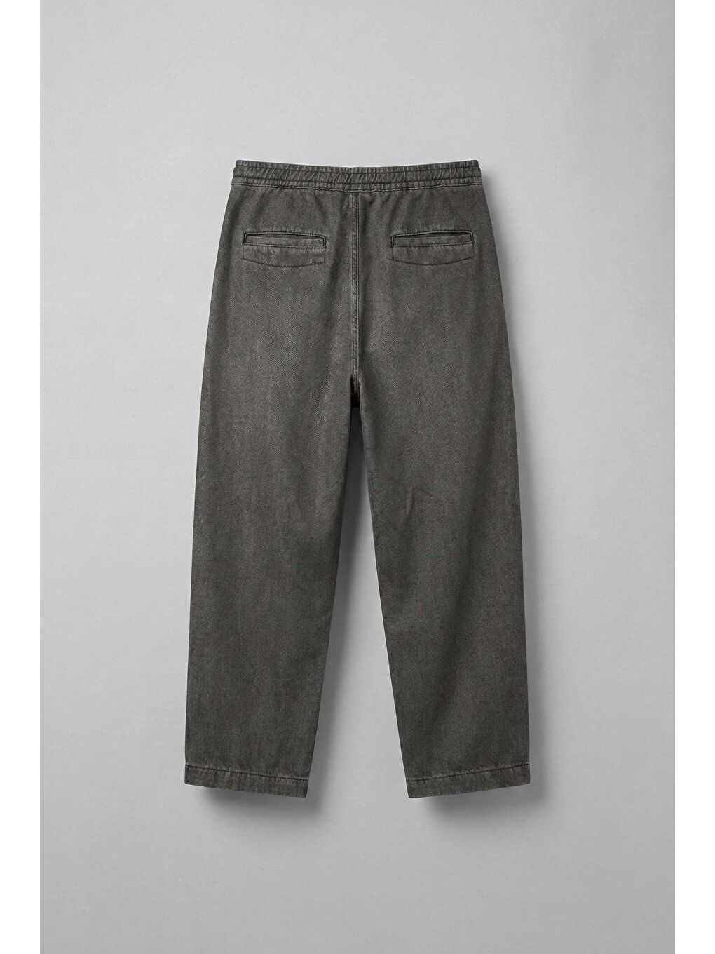 Gri Erkek Süper Baggy Vintage Jogger Pantolon Füme-1