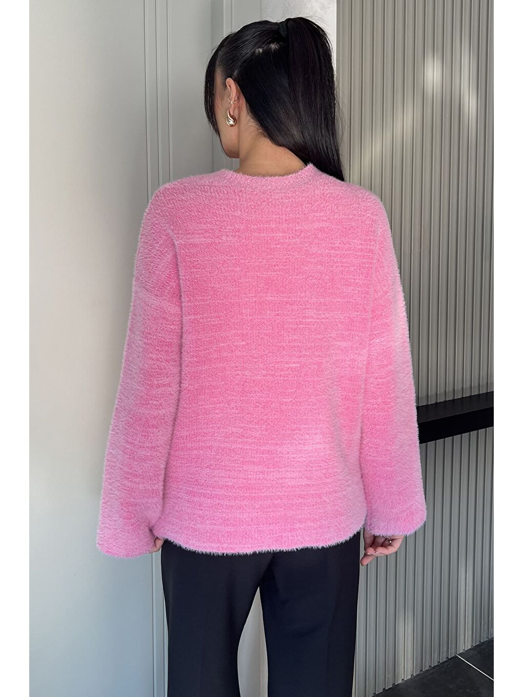 Pembe Salaş Sakallı Triko Kazak (s,m,l,xl Uyumludur)-3