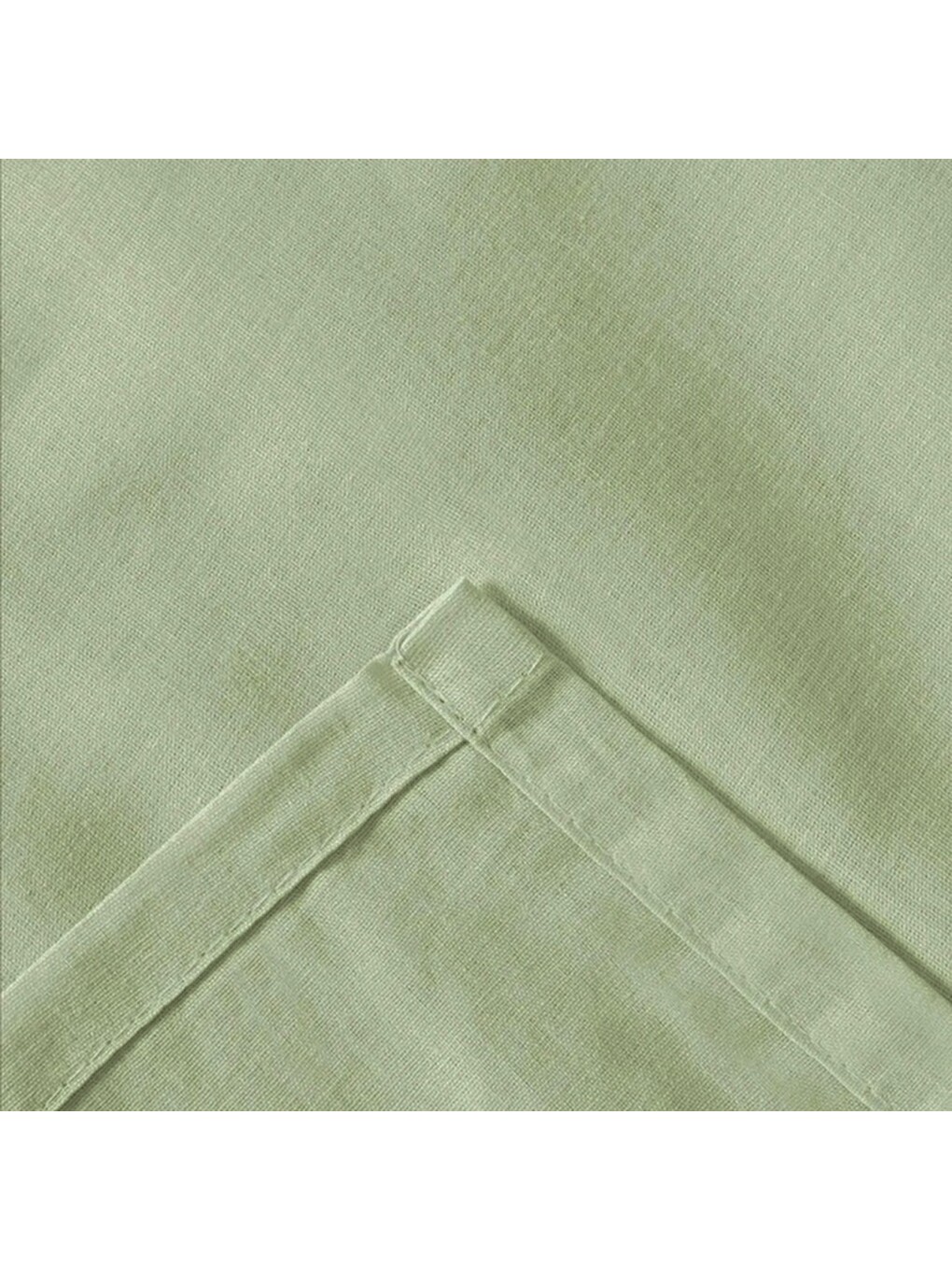 Soft Basic Çift Kişilik Düz Kenar Saten Çarşaf - Yeşil - 240x260 cm-2