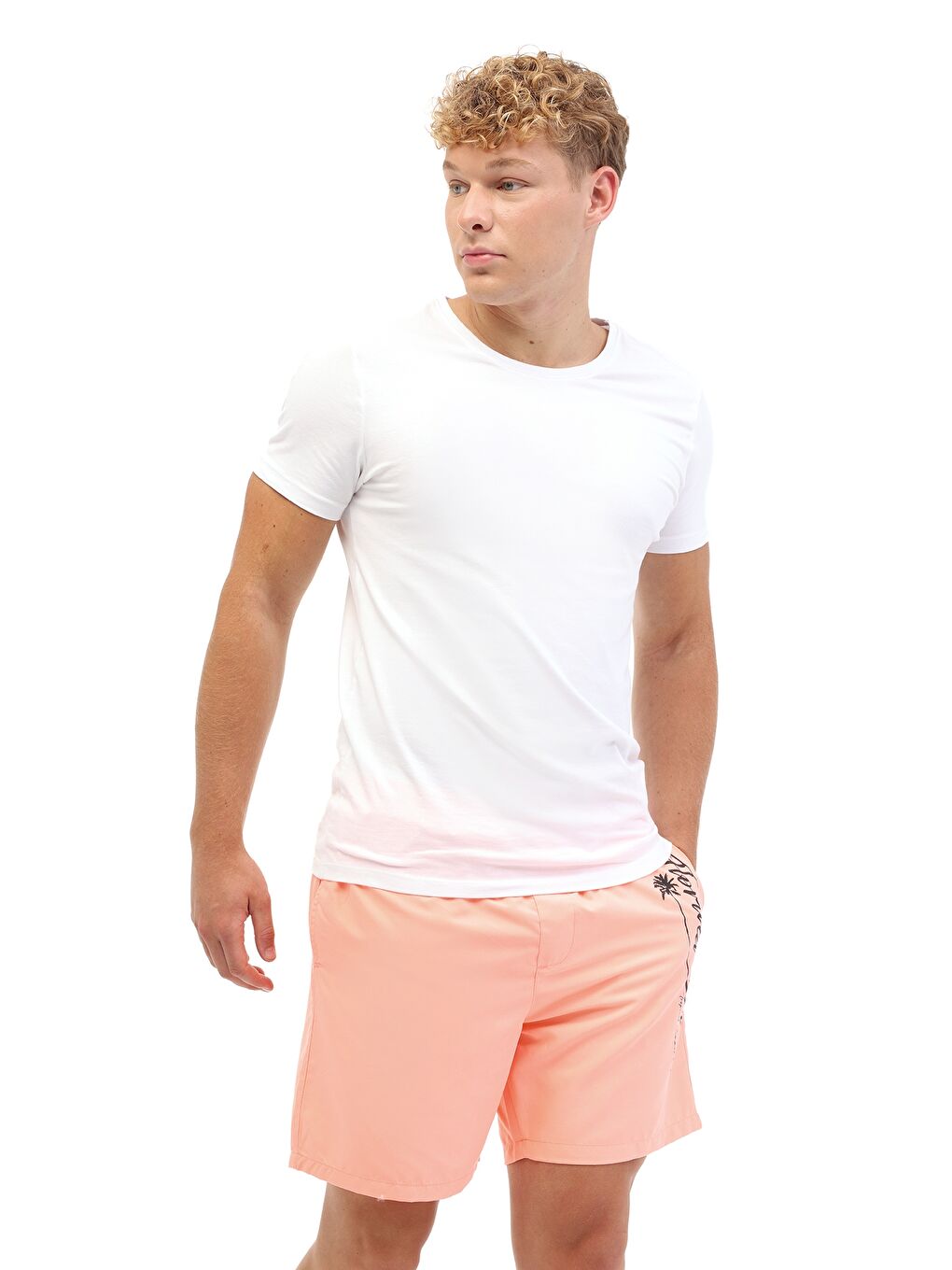 Pembe ML GETA 19HL114 5FX Somon Erkek Deniz Şortu-2