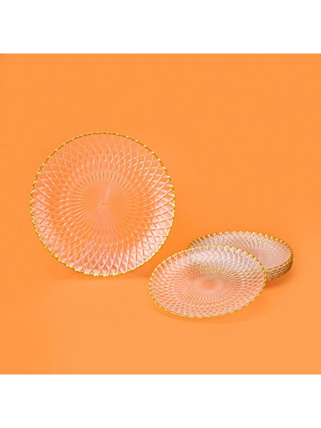 Karışık Kitchen Zelazo 7 Parça Pasta Seti - Şeffaf / Altın-2