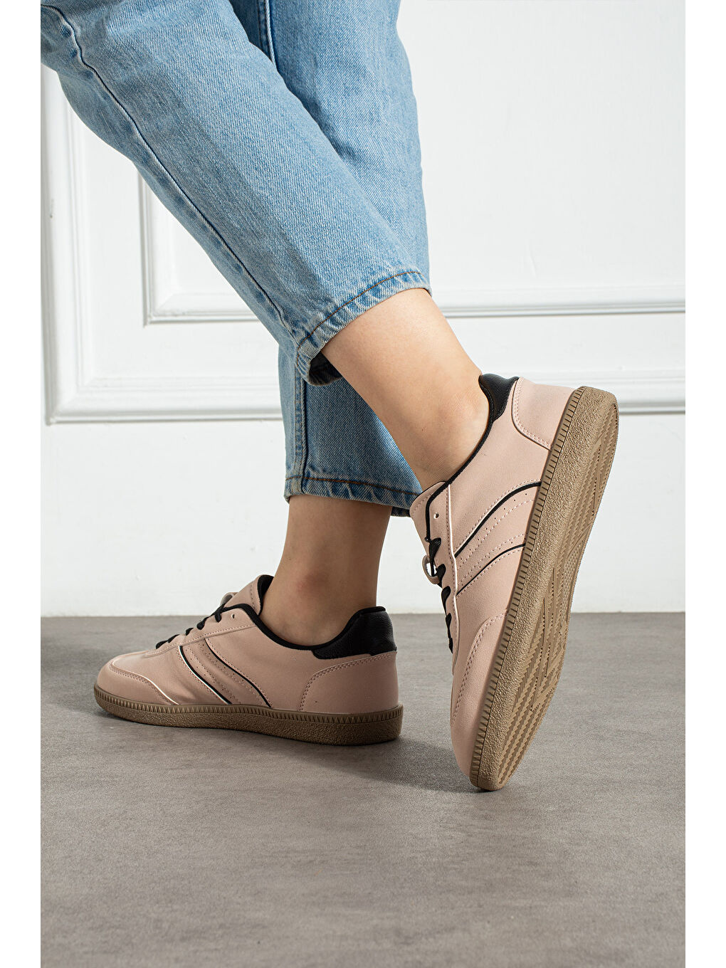 Pembe Pudra Kadın Günlük Spor Ayakkabı-2