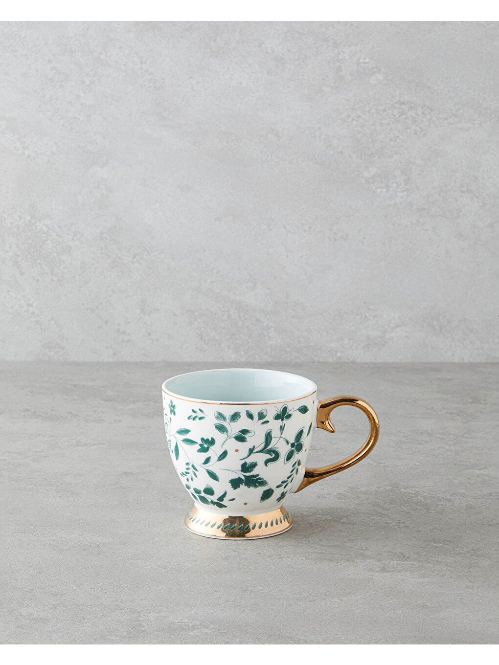 Leafscape New Bone China Kupa 460 ml Beyaz - Yeşil-1