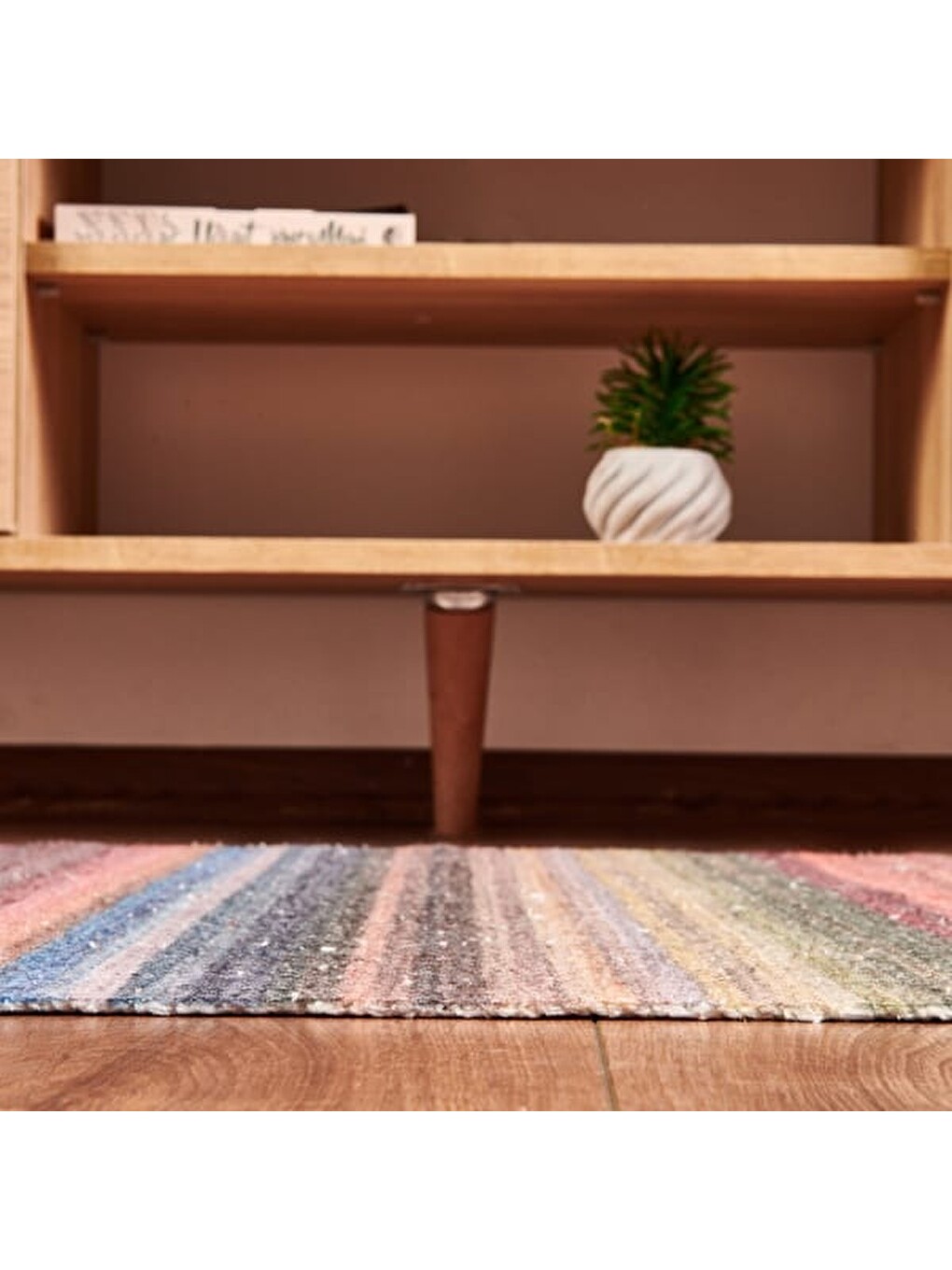 Karışık Soft Brick Kilim - Renkli - 80x150 cm-3