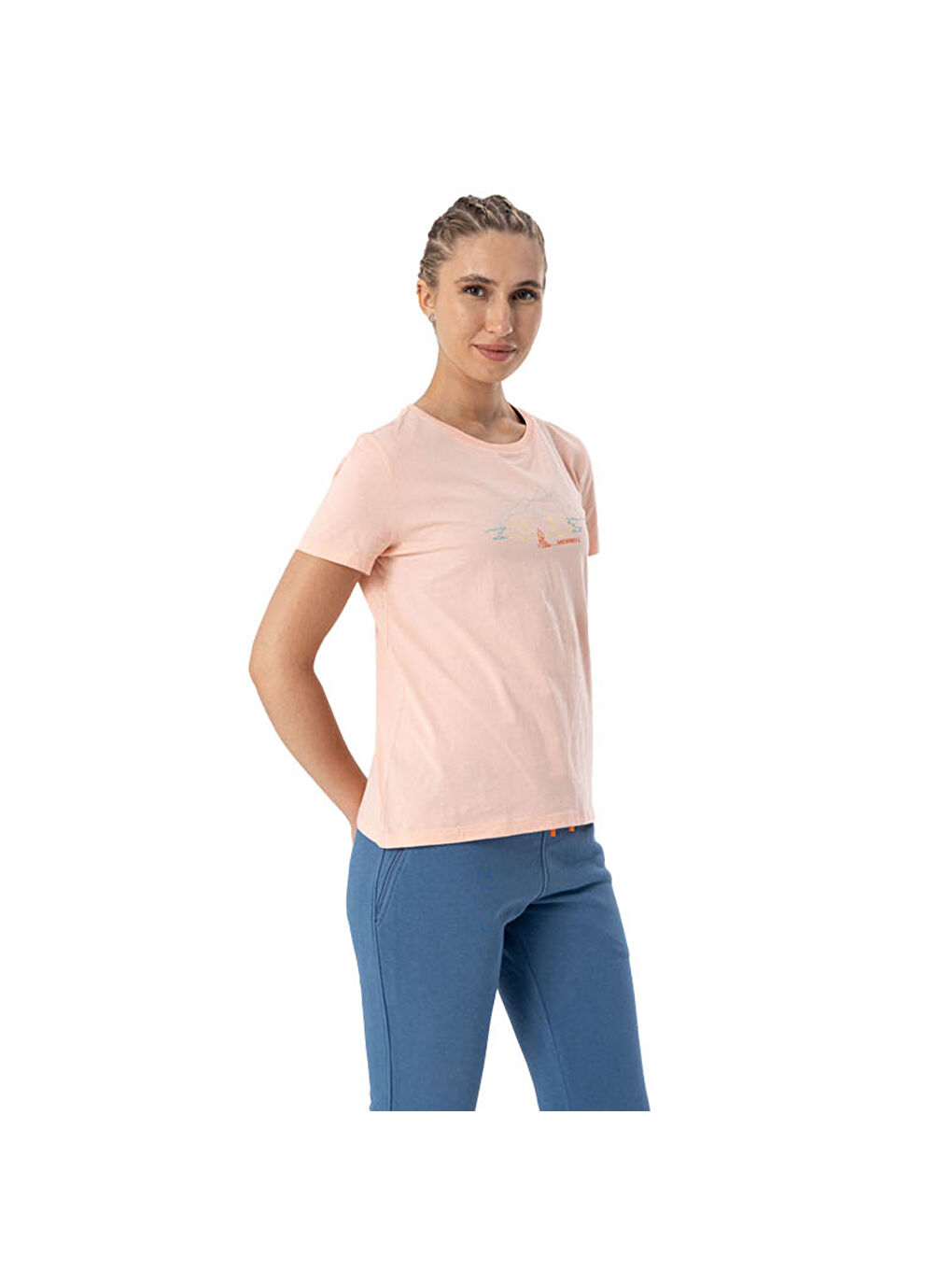 Mercan Tali Kadın Turuncu Tişört-8