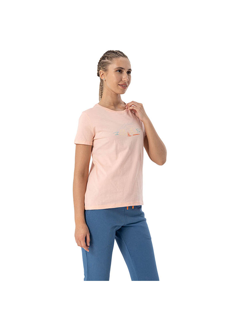 Mercan Tali Kadın Turuncu Tişört-9