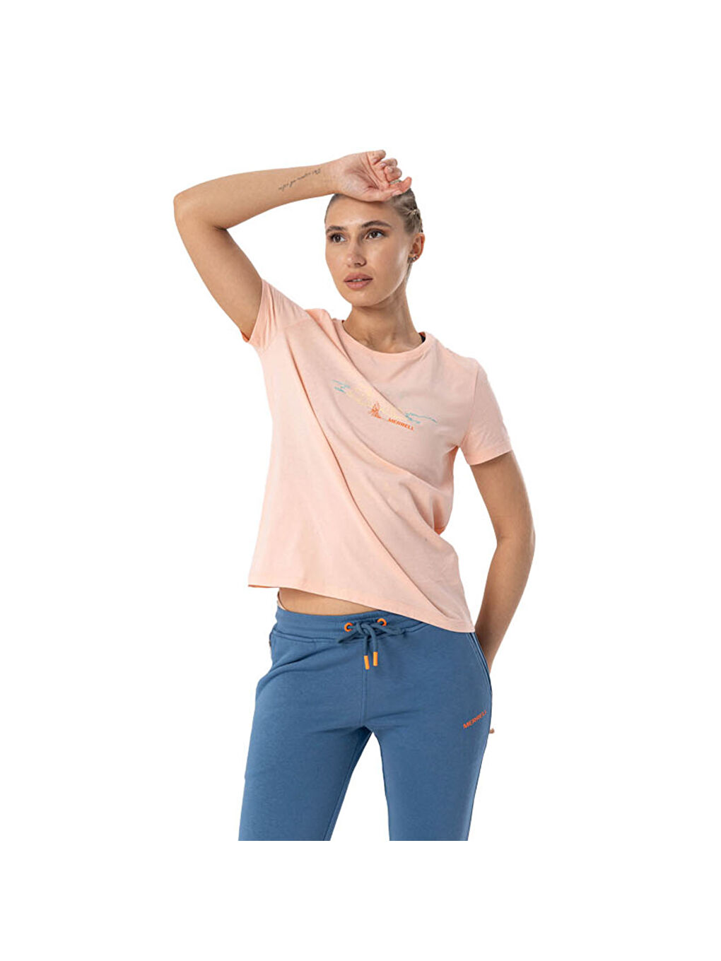 Mercan Tali Kadın Turuncu Tişört-10