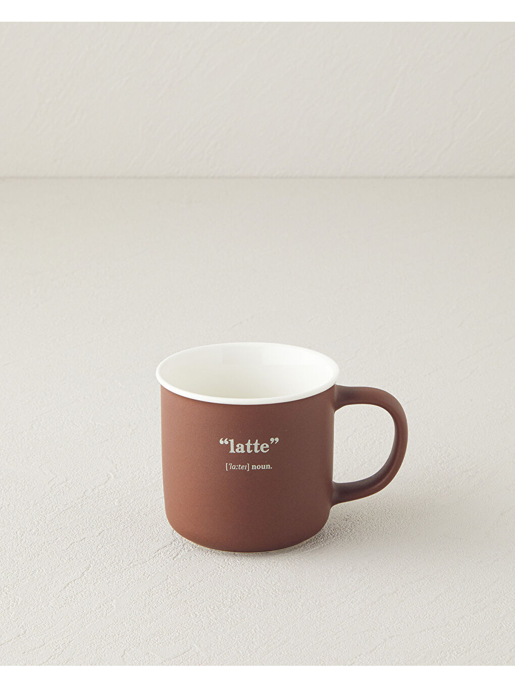 Phoebe Latte New Bone China Kupa 200 ml Kahverengi-1