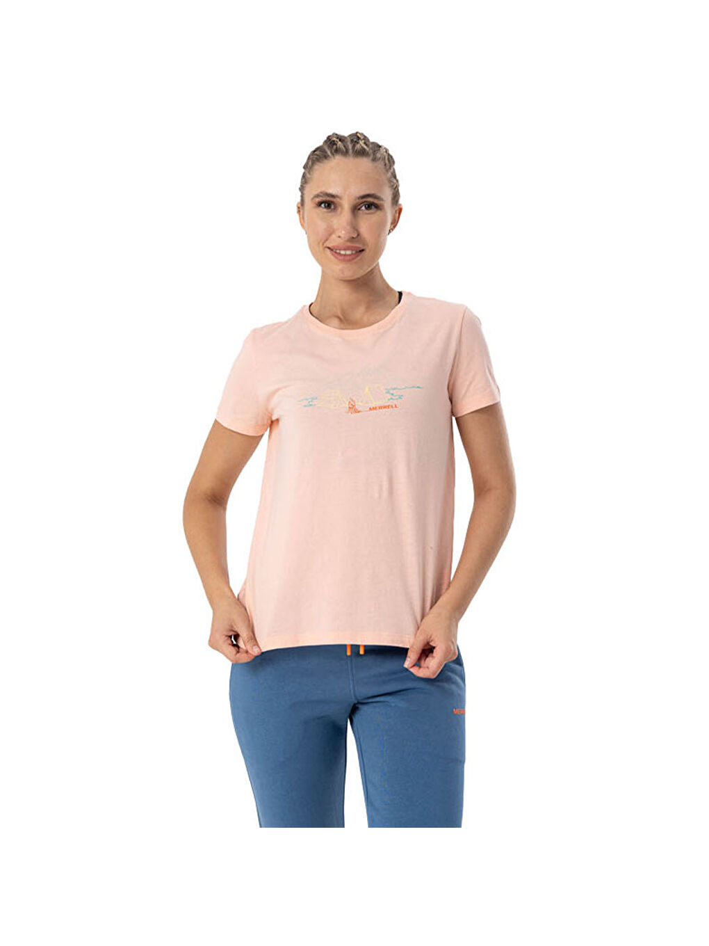 Mercan Tali Kadın Turuncu Tişört-11