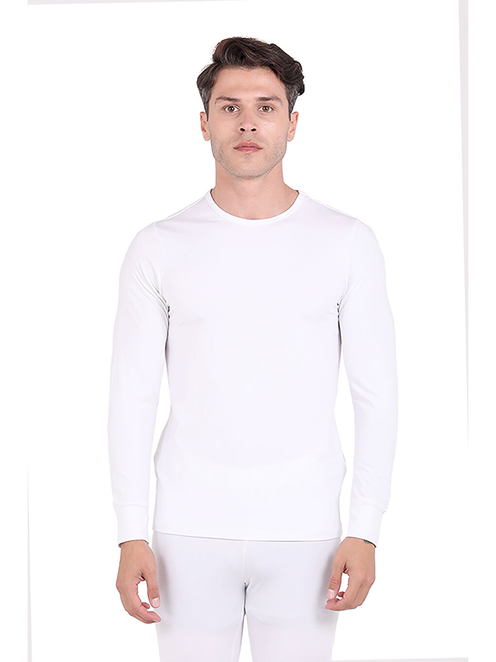 Beyaz North Ice Bisiklet Yaka Erkek Thermal İçlik BEYAZ