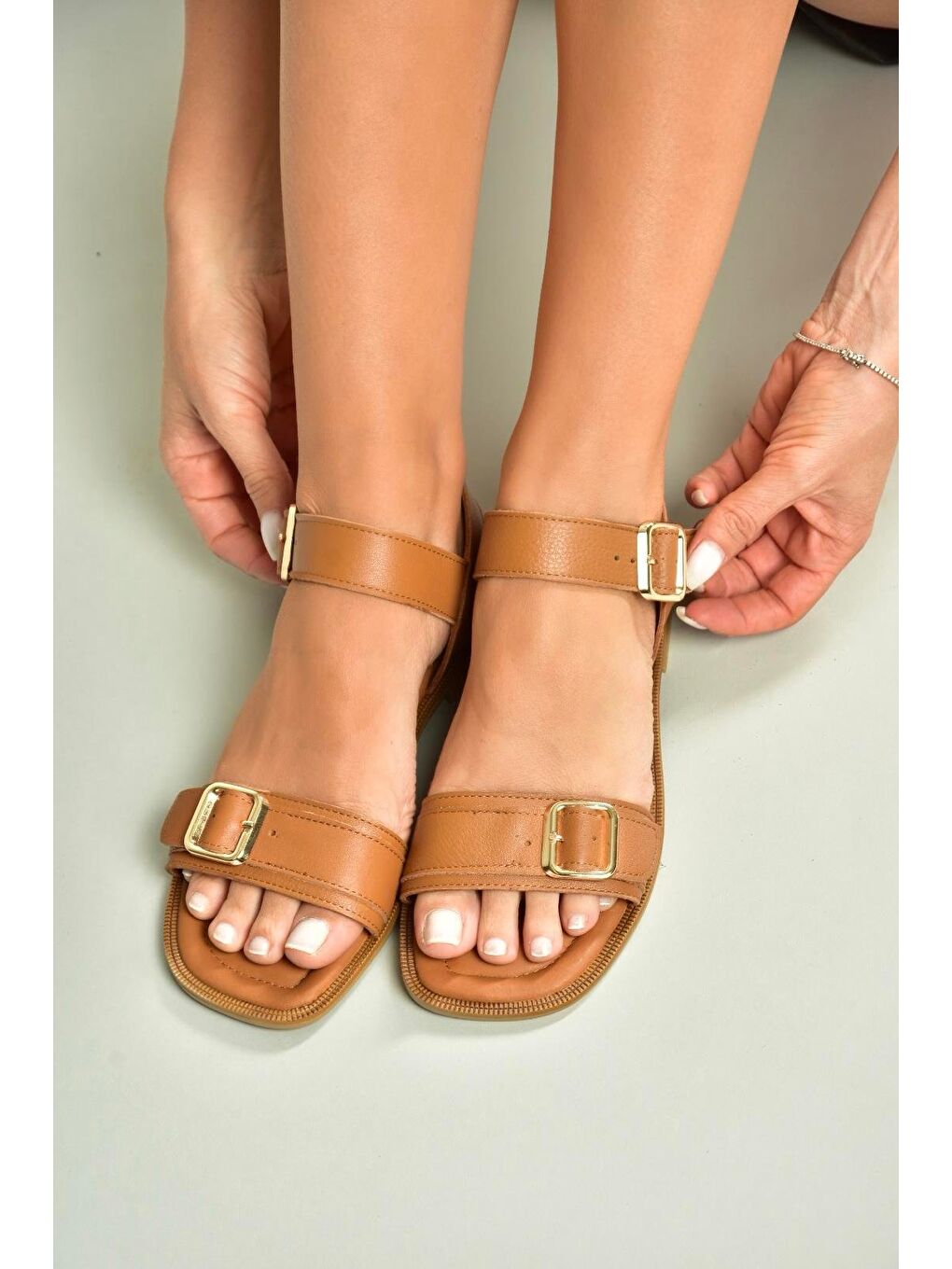 Kahverengi Taba Kadın Sandalet U944834003-2