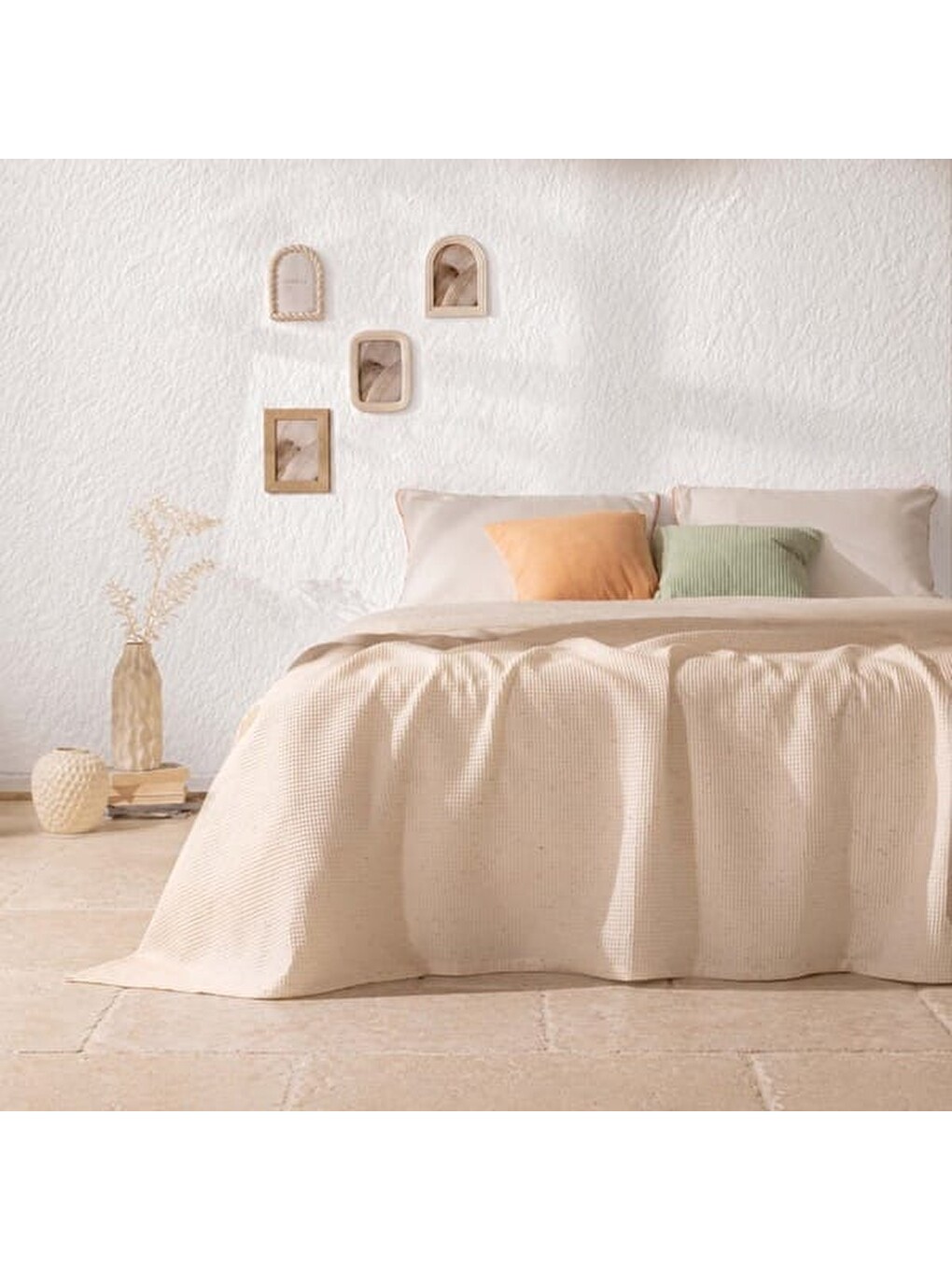 Soft Nova Tek Kişilik Pike - Ekru - 160x220 cm