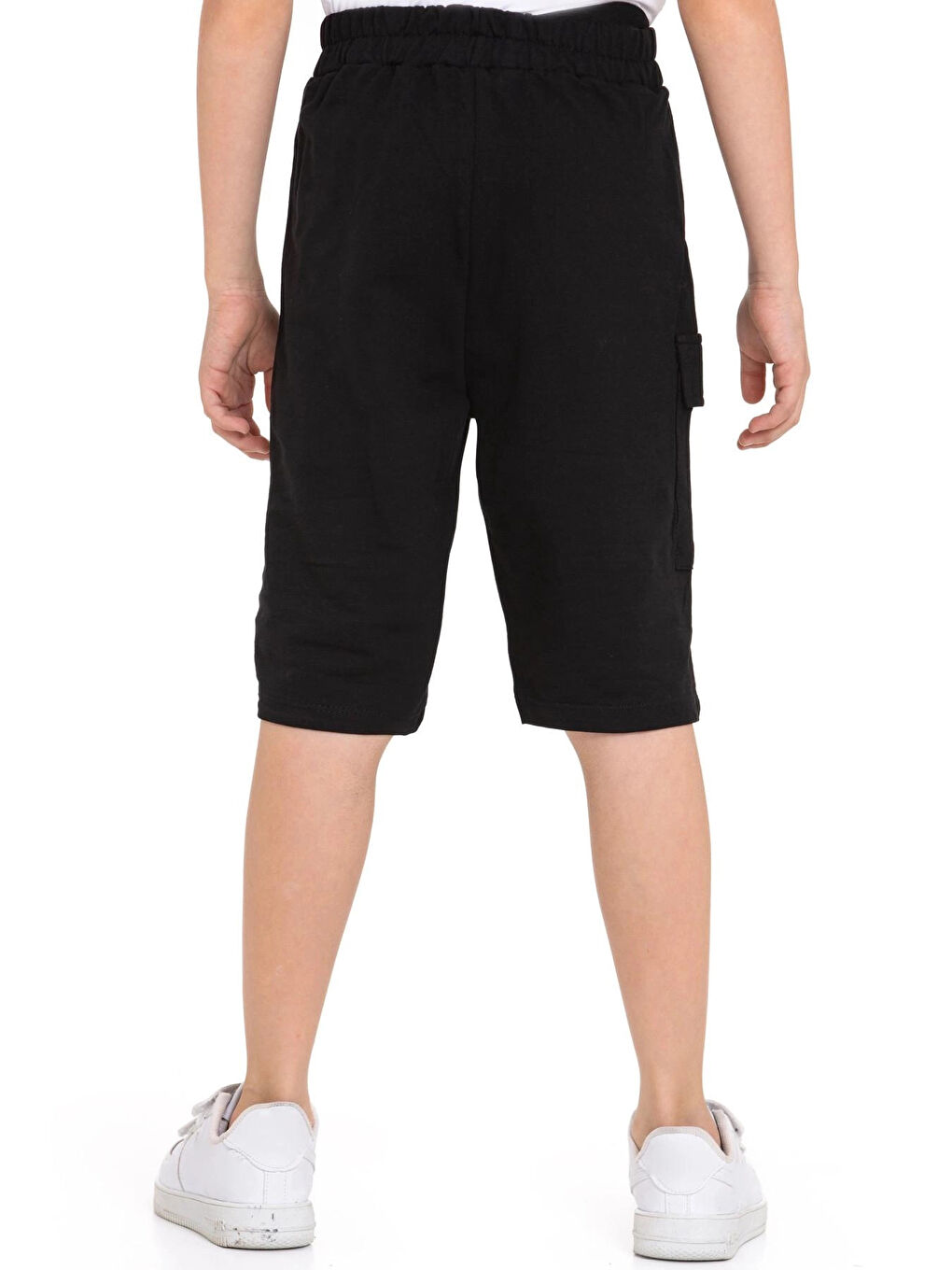 Siyah Kargo Cepli Erkek Çocuk Basic Şort 73651-1-1