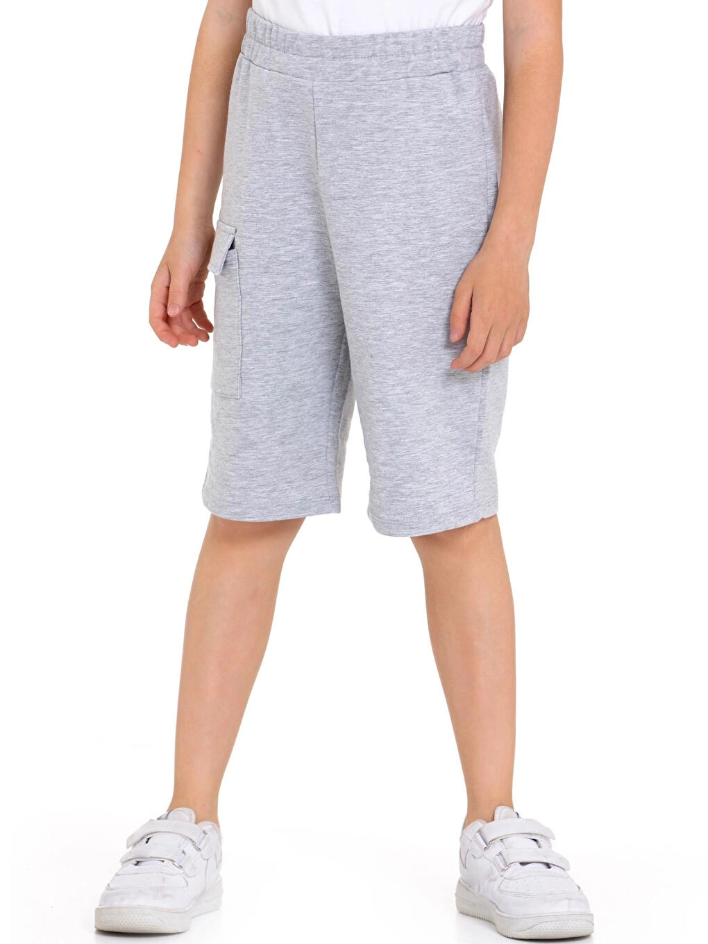 Gri Kargo Cepli Erkek Çocuk Basic Şort 73651-1-2