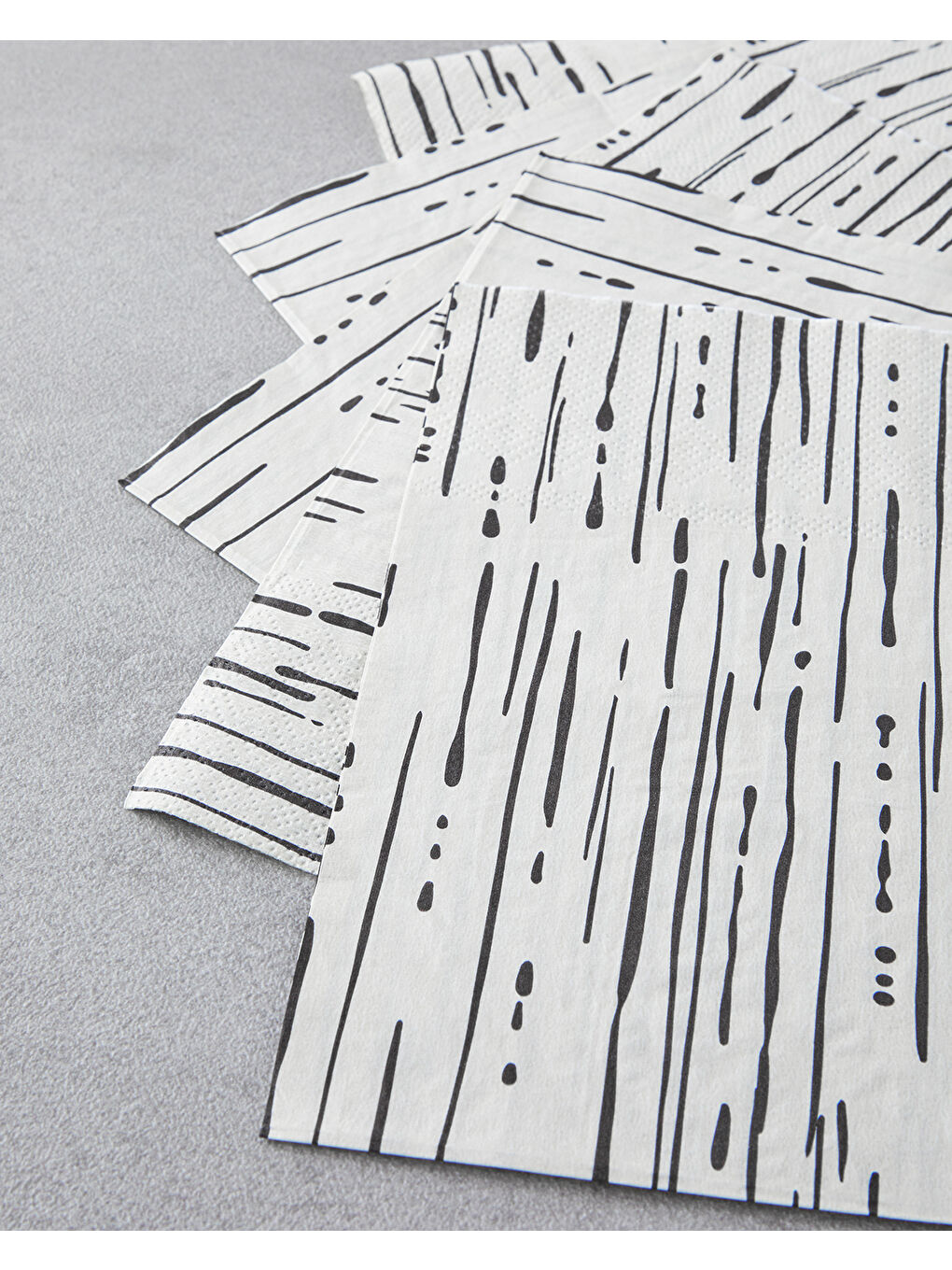 Darkness Kağıt 20'li Kağıt Peçete 33x33 cm Siyah - Beyaz-1