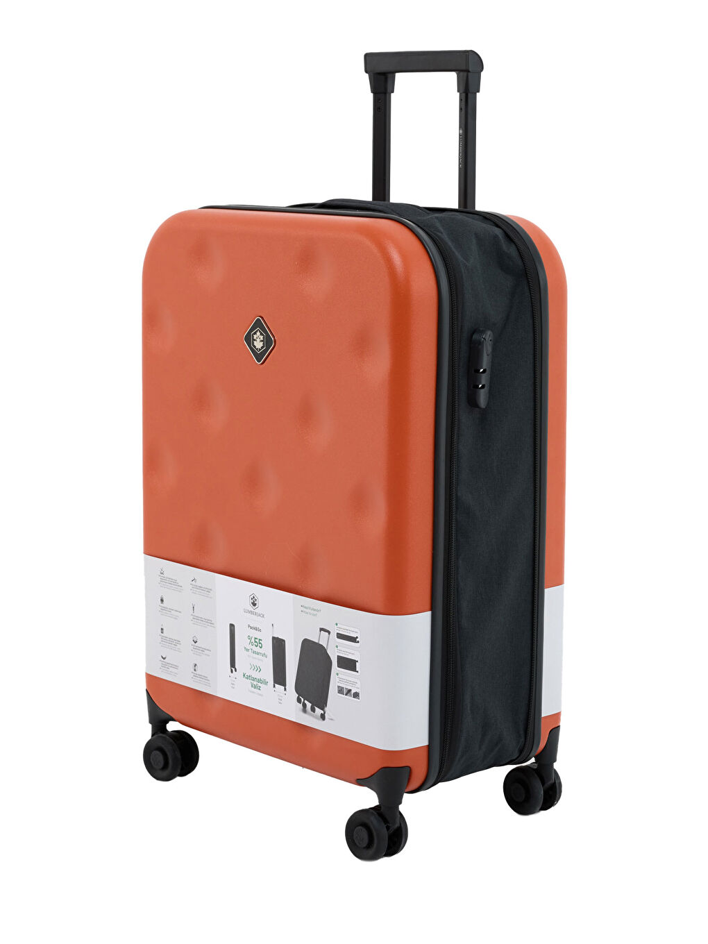 Katlanabilir Valiz -O 5FX Turuncu Unisex Orta Boy Valiz-2