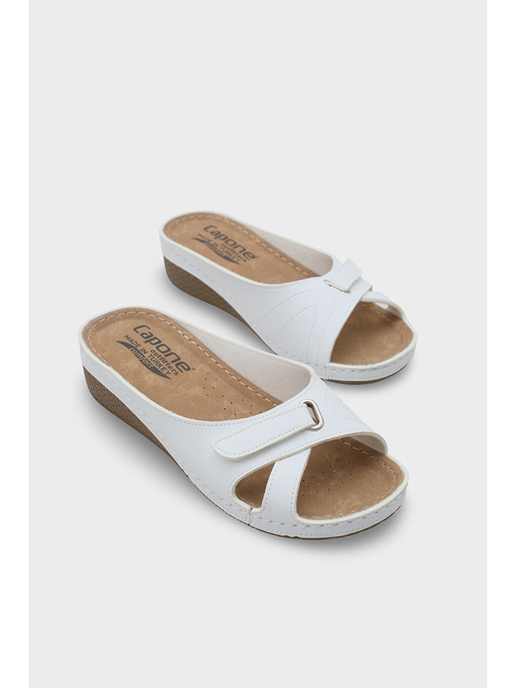 Beyaz Karen Z0777 Kadın Konfor Anatomic Terlik-1