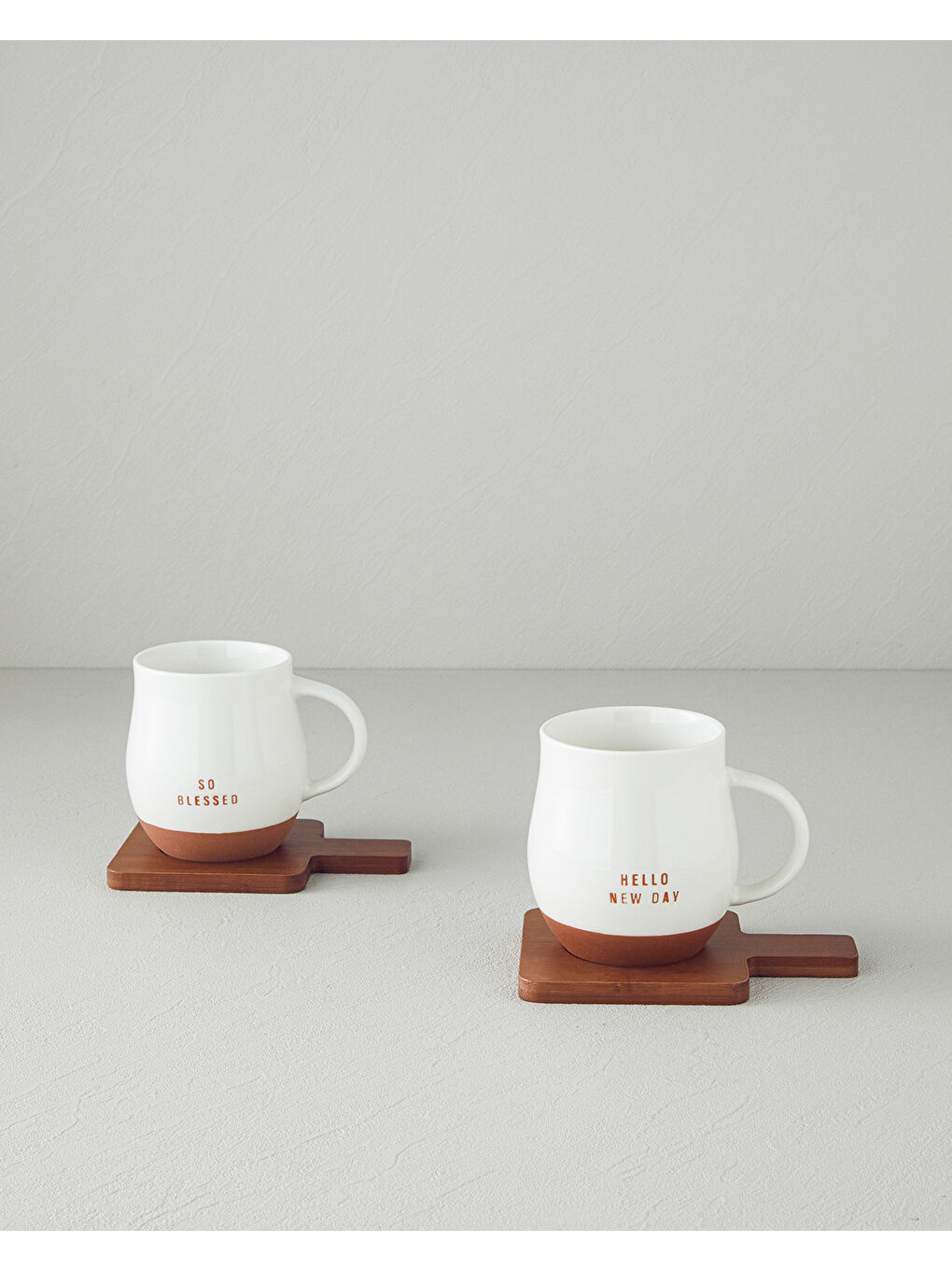 So Blessed New Bone China Bardak Altlıklı Kupa 450 ml Beyaz-3