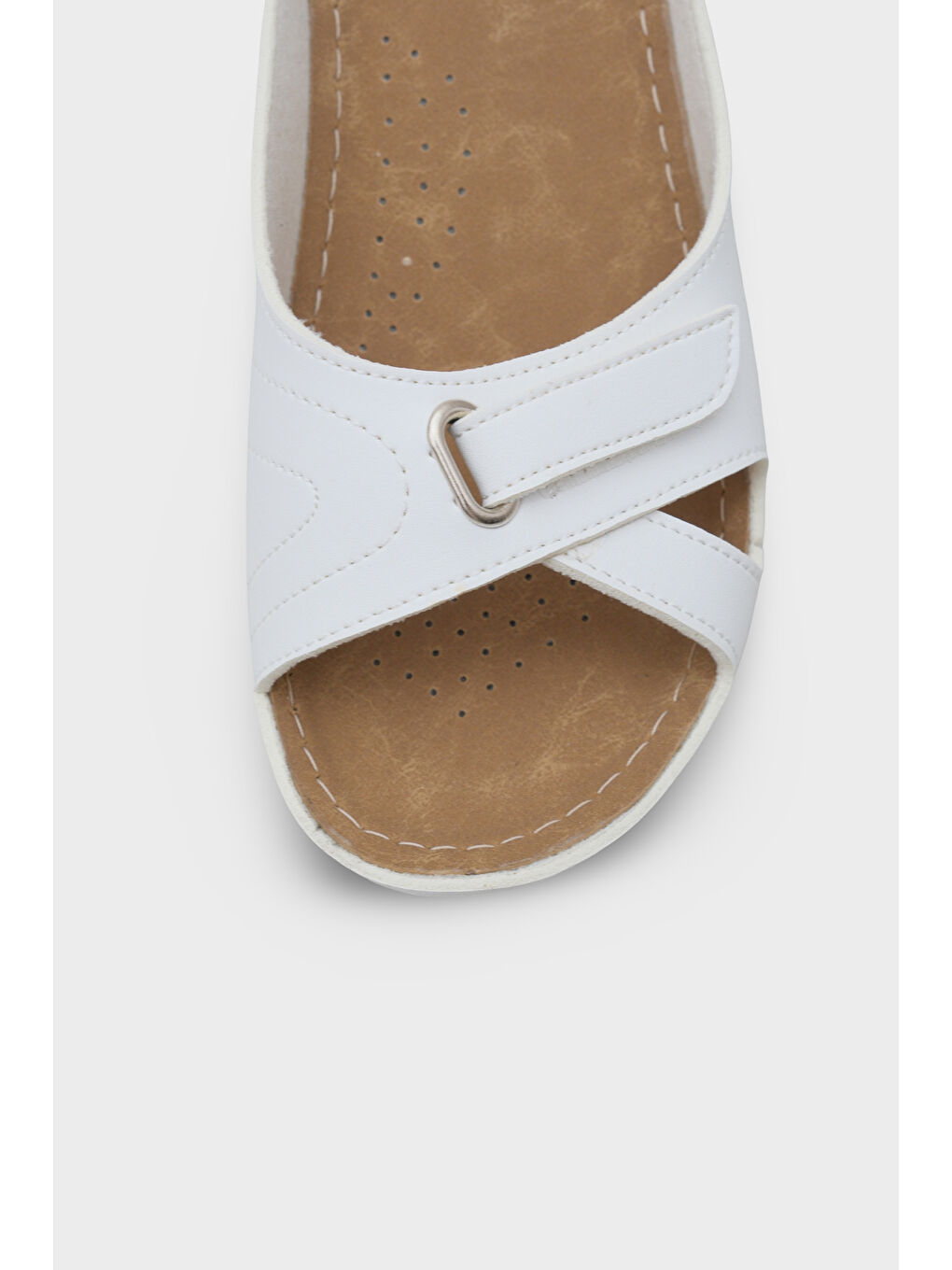 Beyaz Karen Z0777 Kadın Konfor Anatomic Terlik-2