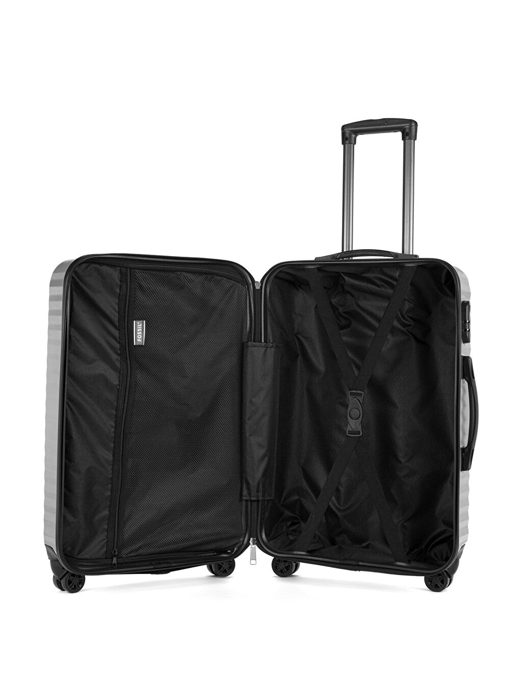 Gri ABS Unisex Kabin, Orta, Büyük Boy 3'lü Valiz Seti FSL111-1