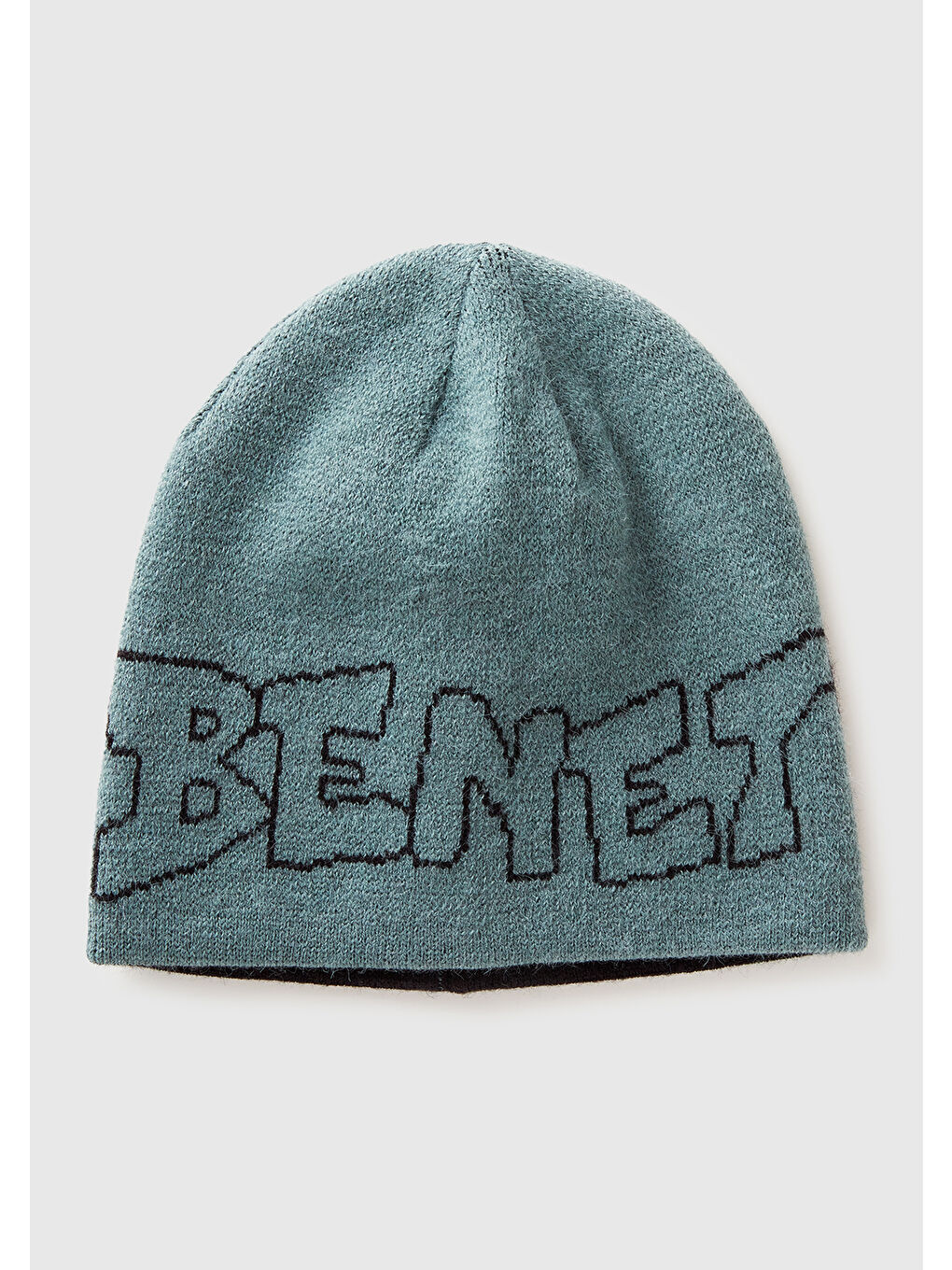 Erkek Çocuk Gri-Yeşil Mix Logo İşlemeli Çift Taraflı Bere