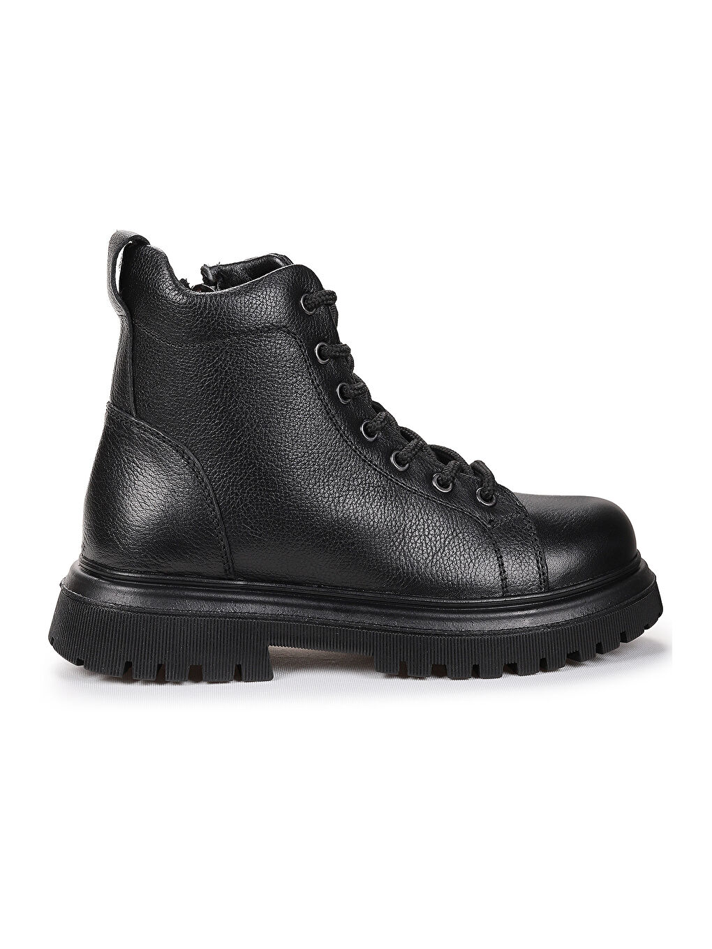 Siyah Rita %100 Deri Fermuarlı Kız Çocuk Bot Ayakkabı-2