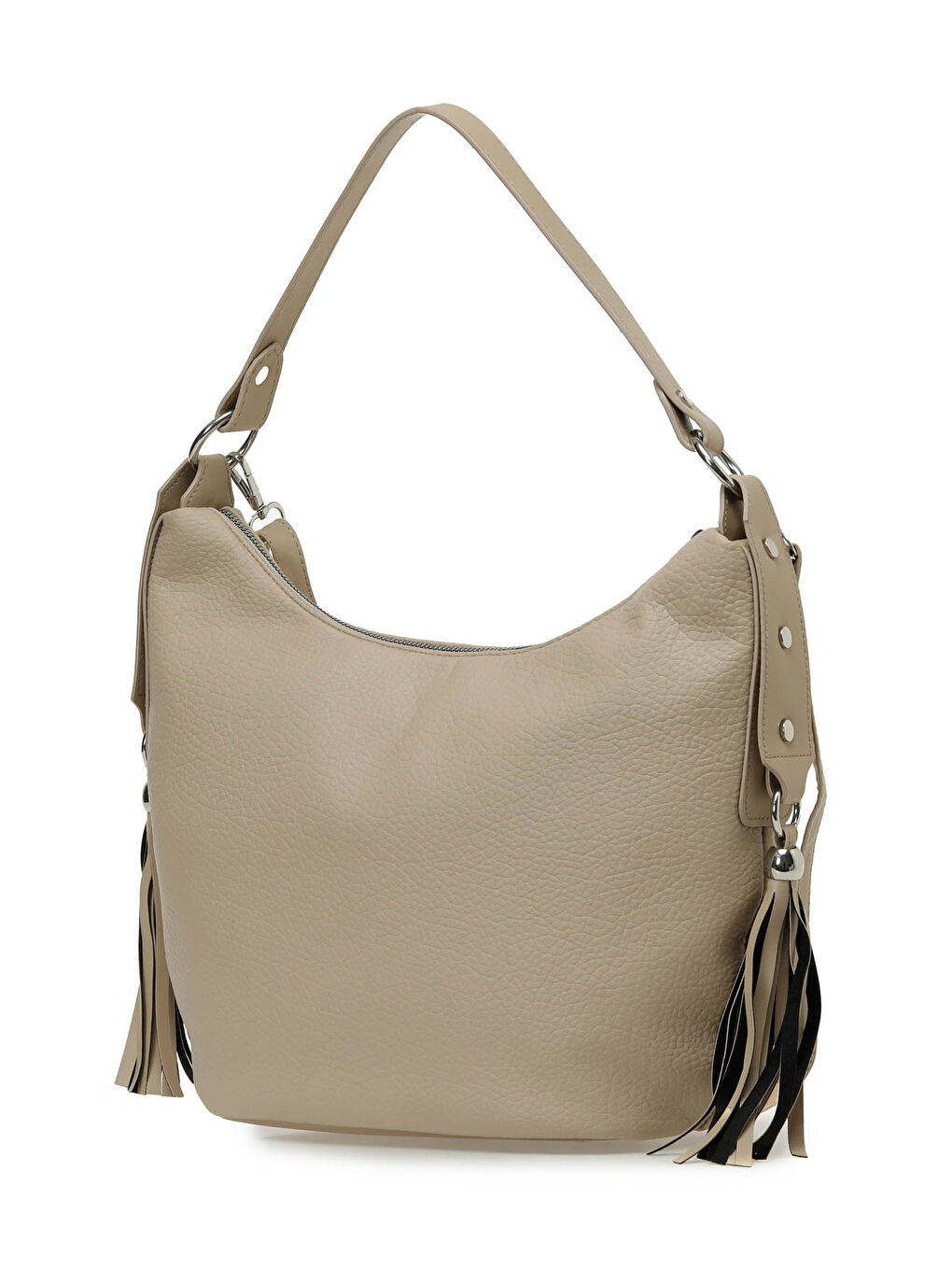 Bej NTRL PUSKUL DTY OMZ 5FX Vizon Kadın Omuz Çantası-1