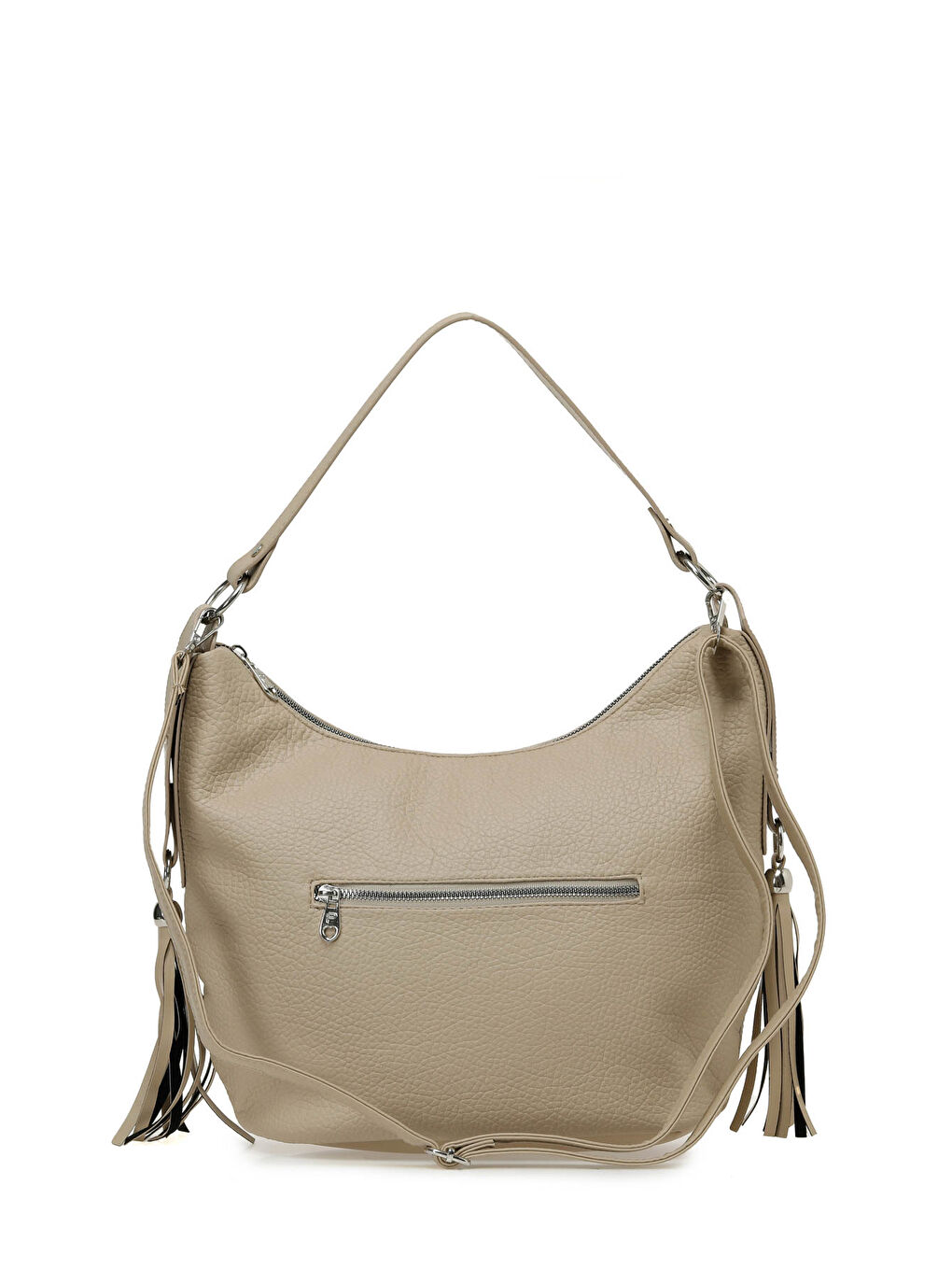 Bej NTRL PUSKUL DTY OMZ 5FX Vizon Kadın Omuz Çantası-2