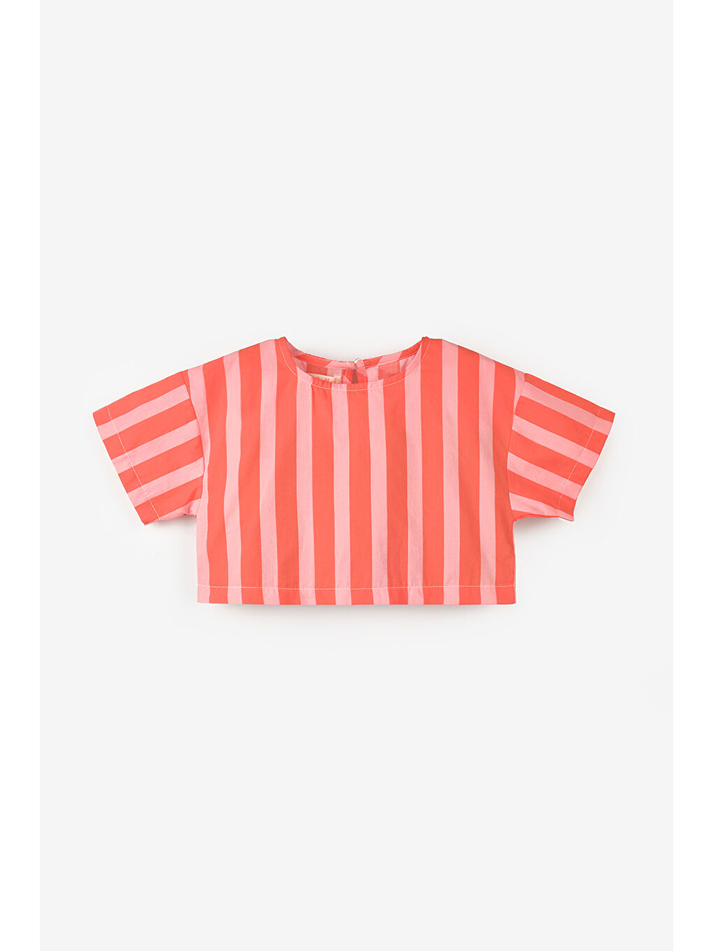 Turuncu Çizgili Kız Çocuk Crop Etek İkili Takım - Cora-5