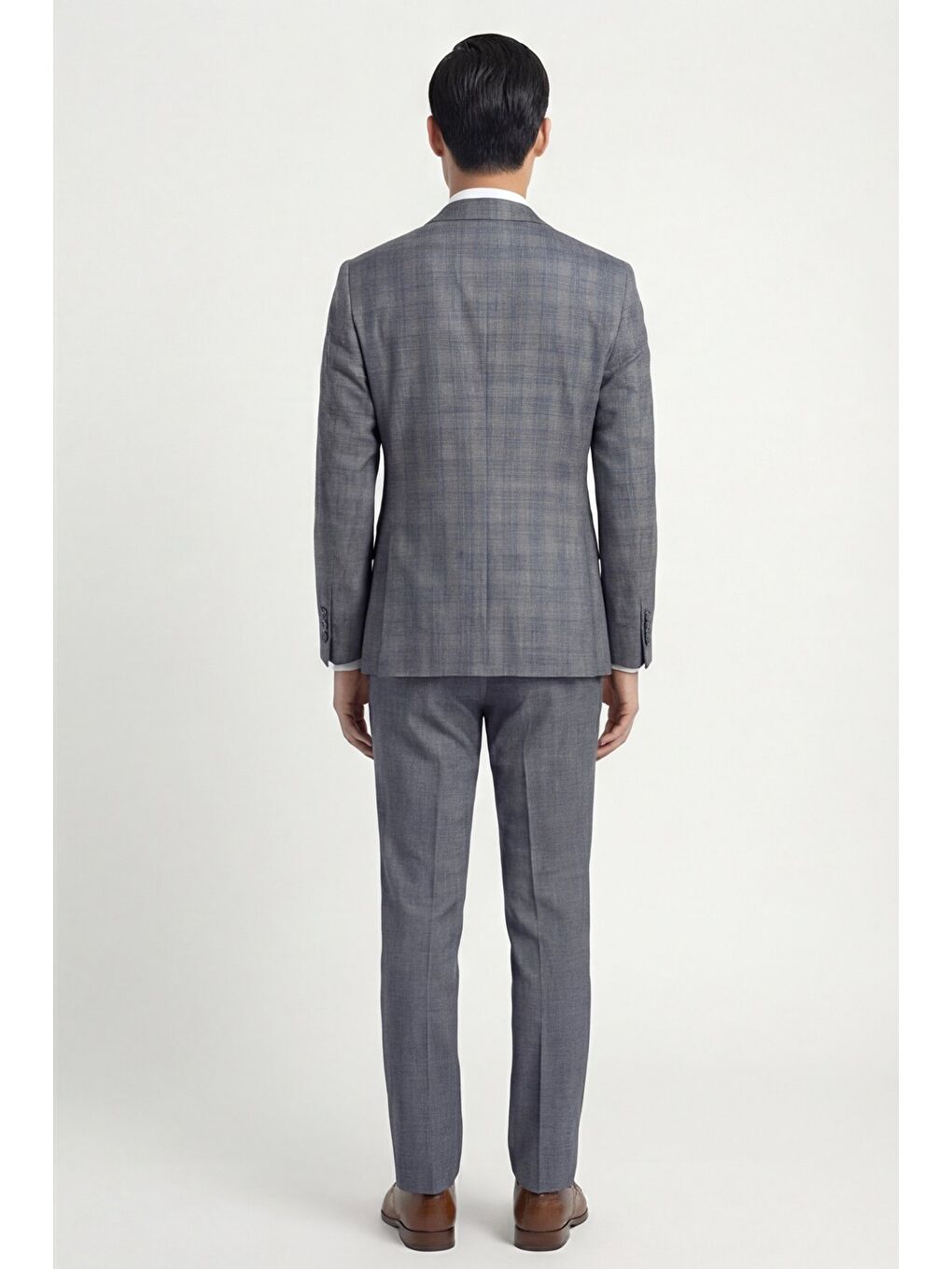 Gri-Mavi Combined Vest Suit-3