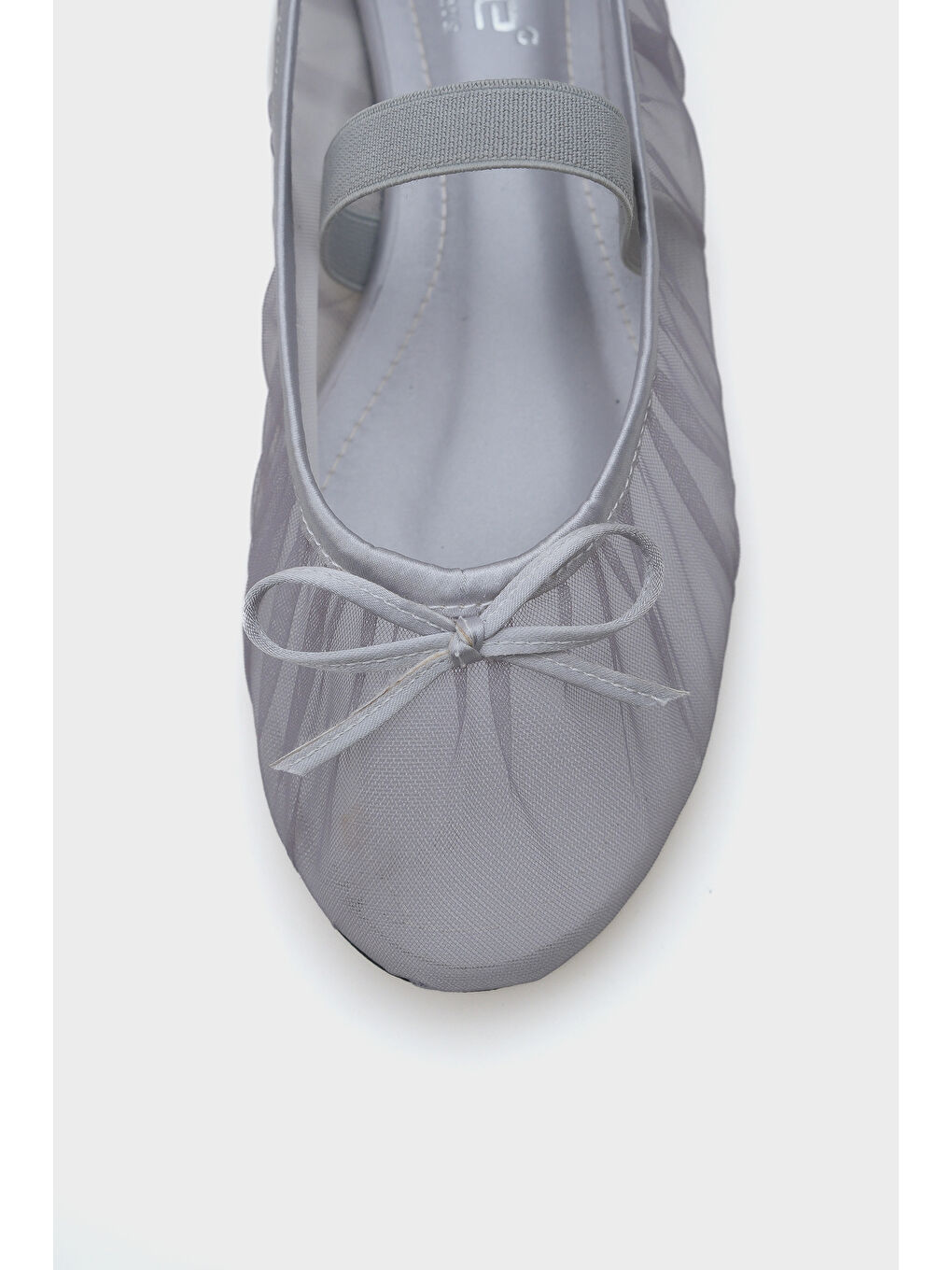 Gri Alana Tüllü Bantlı Kadın Babet-2