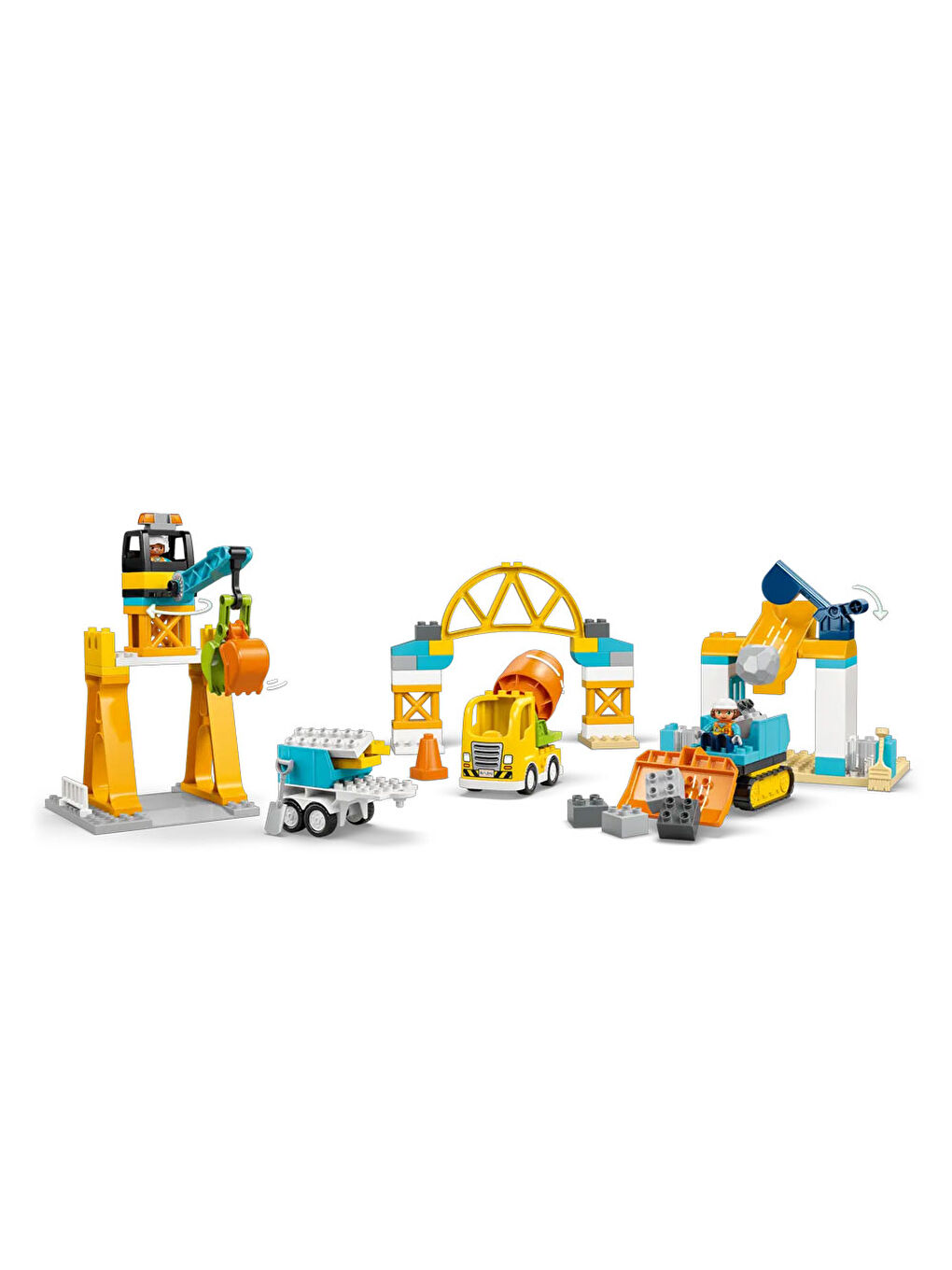 DUPLO Kasabası 3'ü 1 Arada İnşaat Sahası ve Araçları 10476-1