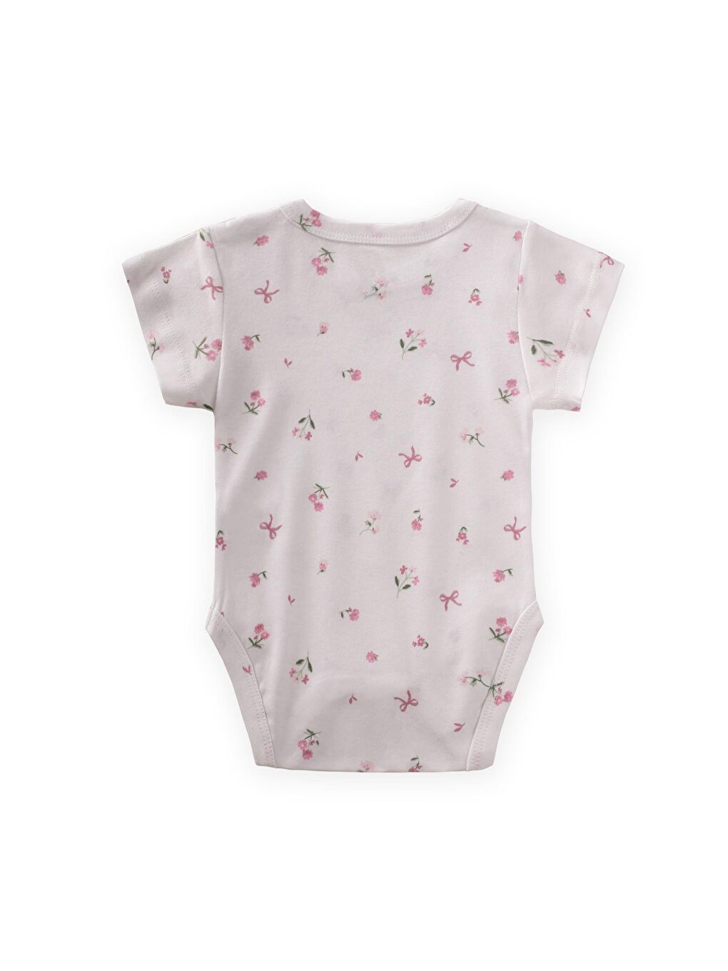 Beyaz Zıbın 0-3 Yaş Çiçek Desenli-1