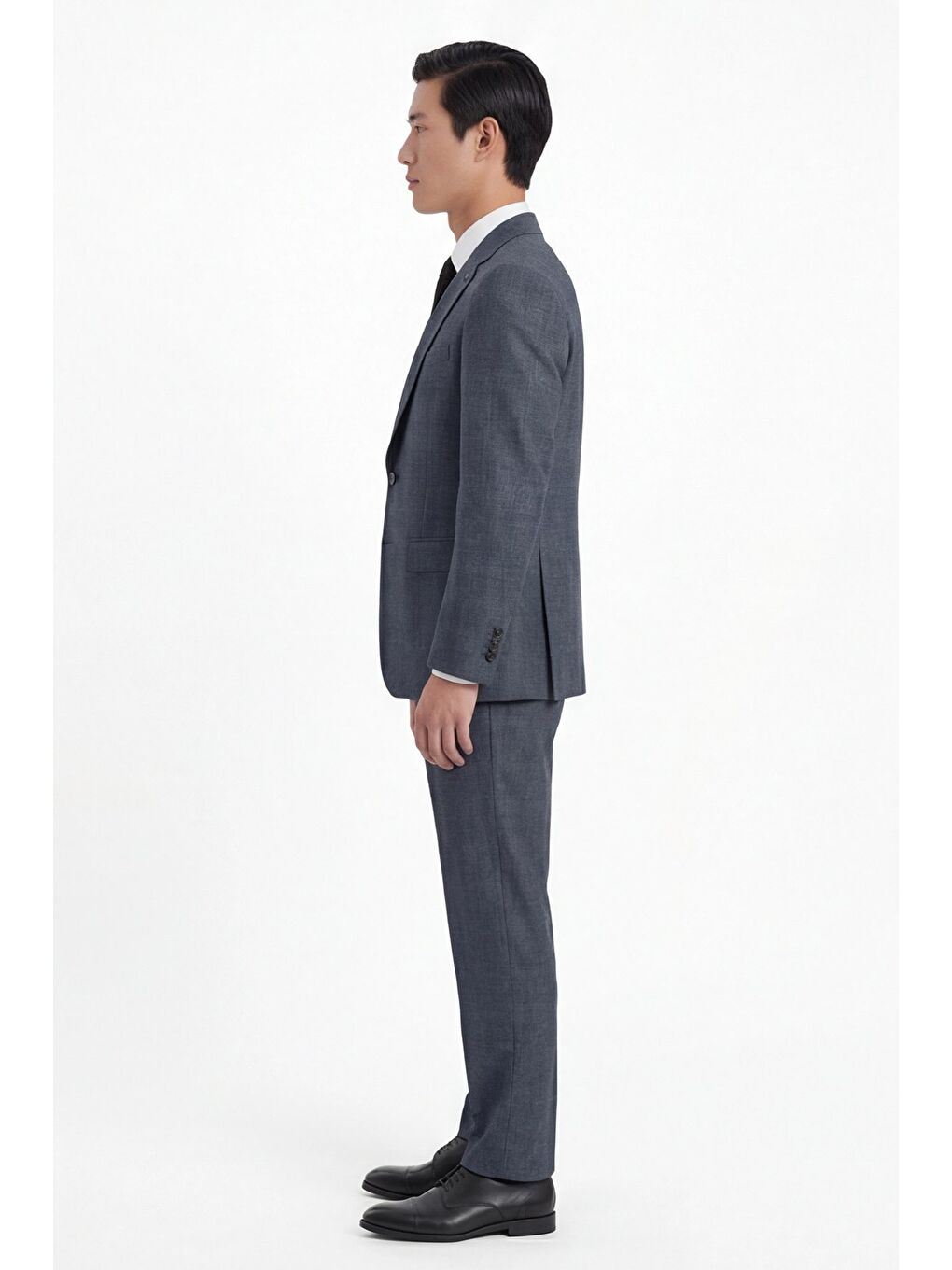 Erkek Viskon Karışımlı 6 Drop Klasik Antrasit Yelekli Takım Elbise-1