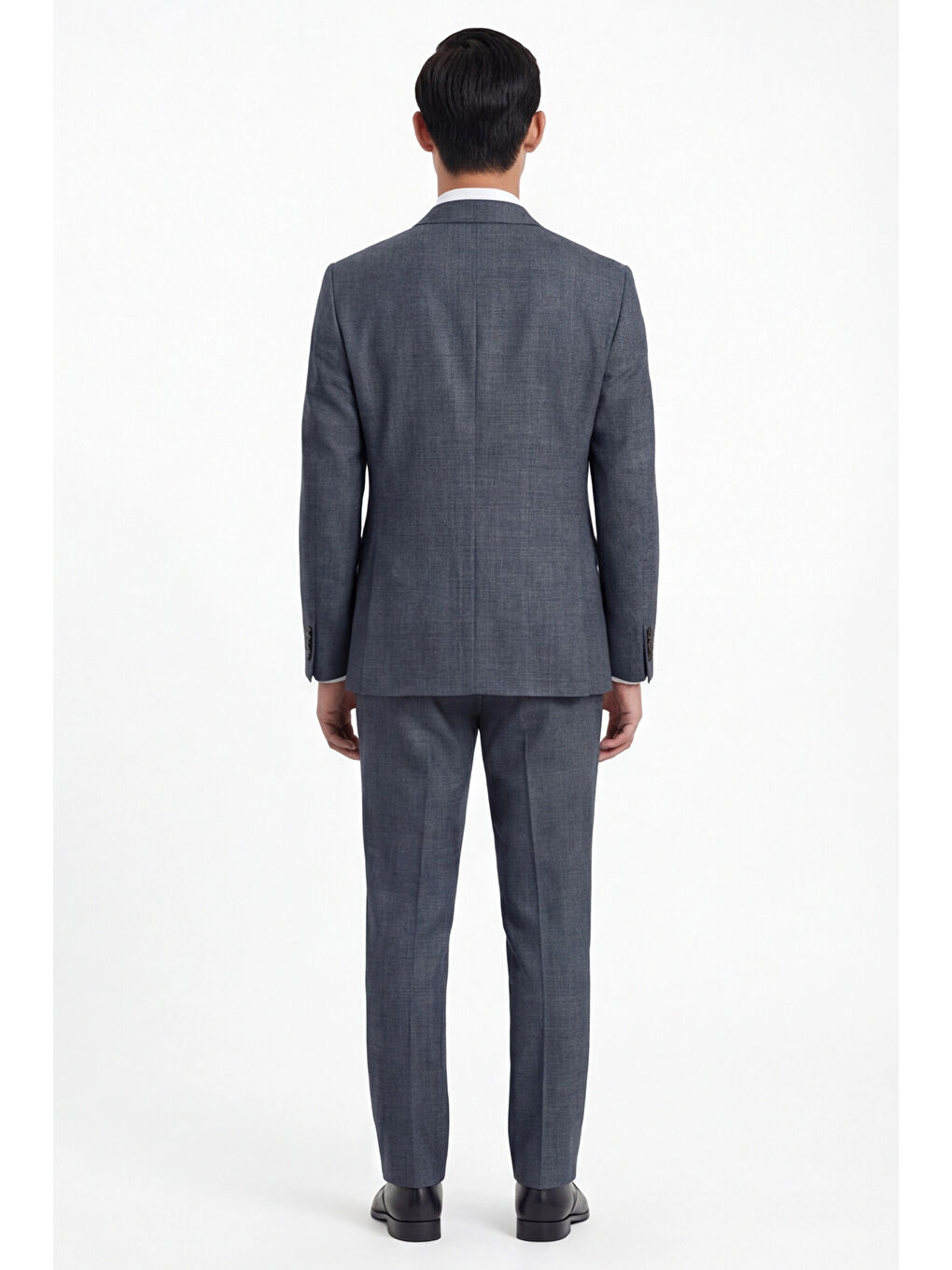 Erkek Viskon Karışımlı 6 Drop Klasik Antrasit Yelekli Takım Elbise-3