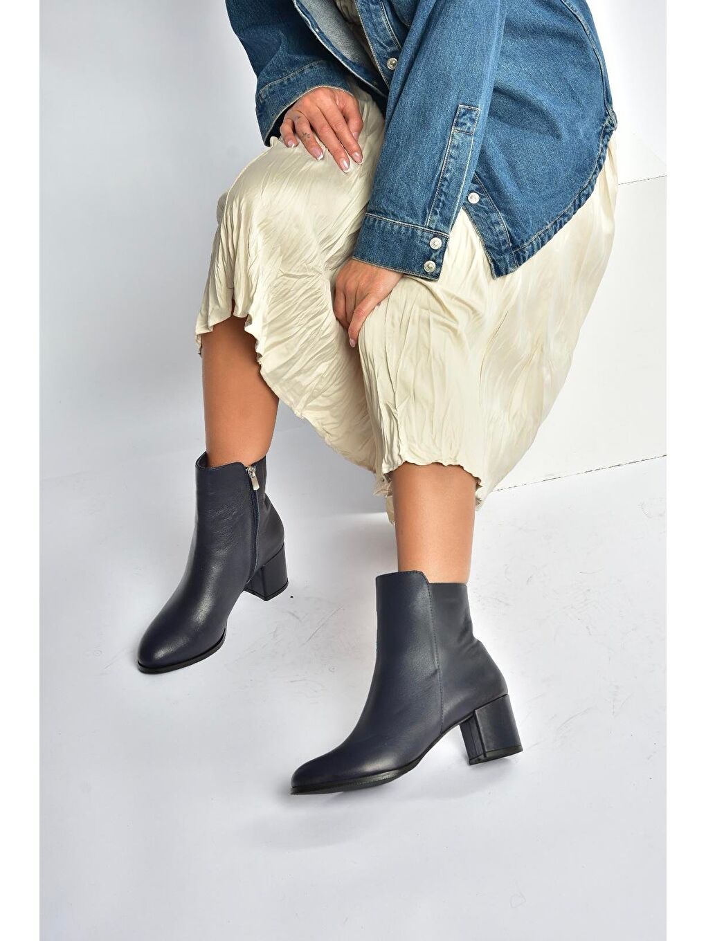 Lacivert Kadın Bot V468581003